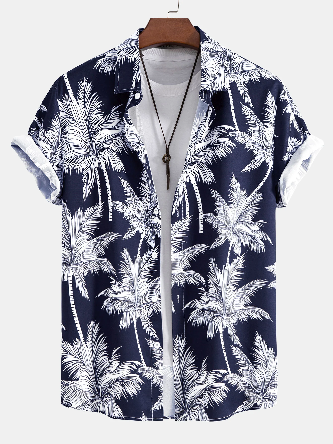 Palmbaum-Print Hemd mit Knopfleiste - Image 3
