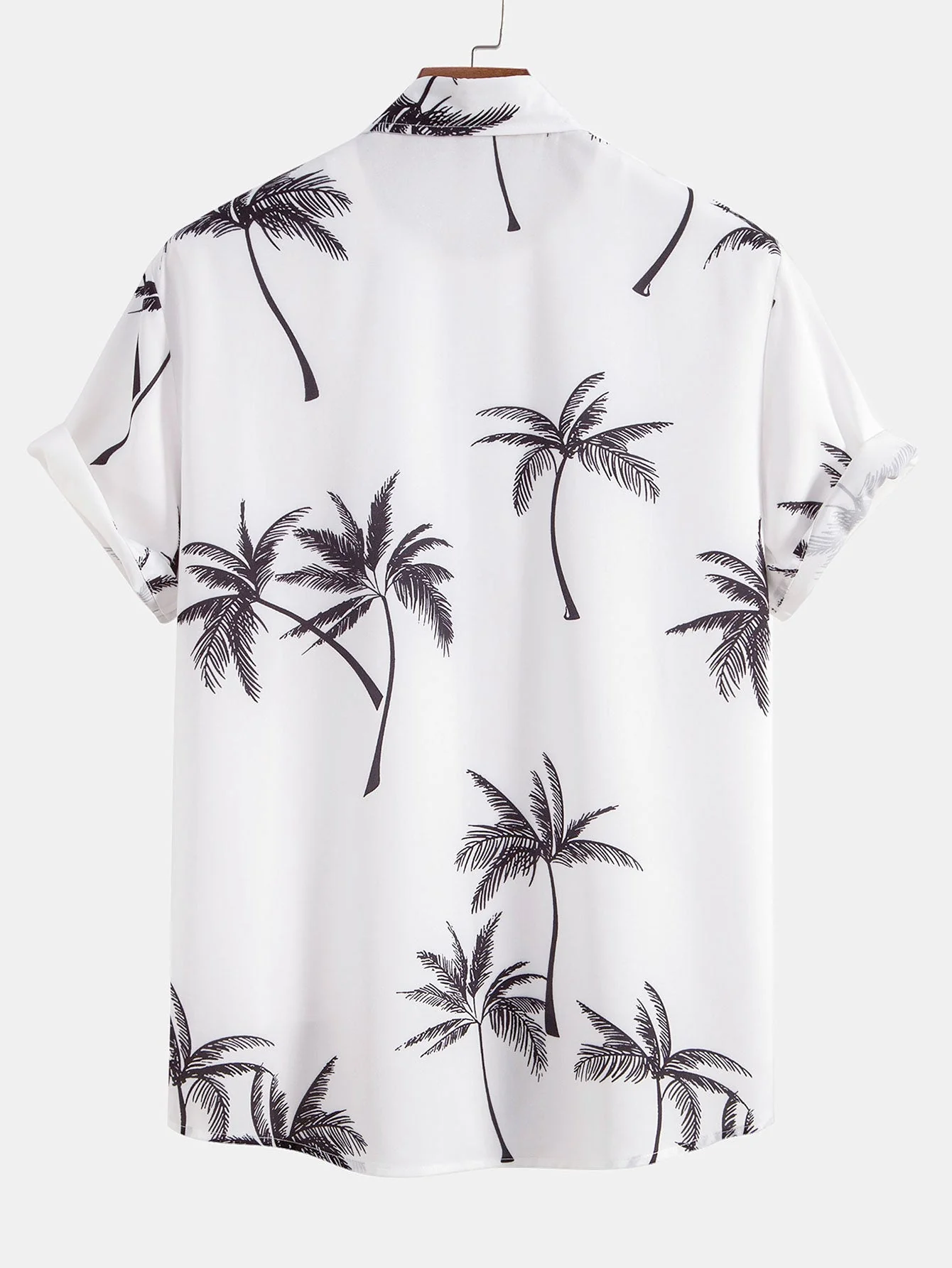 Palmenbaum-Print Button-Up-Hemd & Leinen-Baumwoll-Mix Cropped-Hosen - Image 5