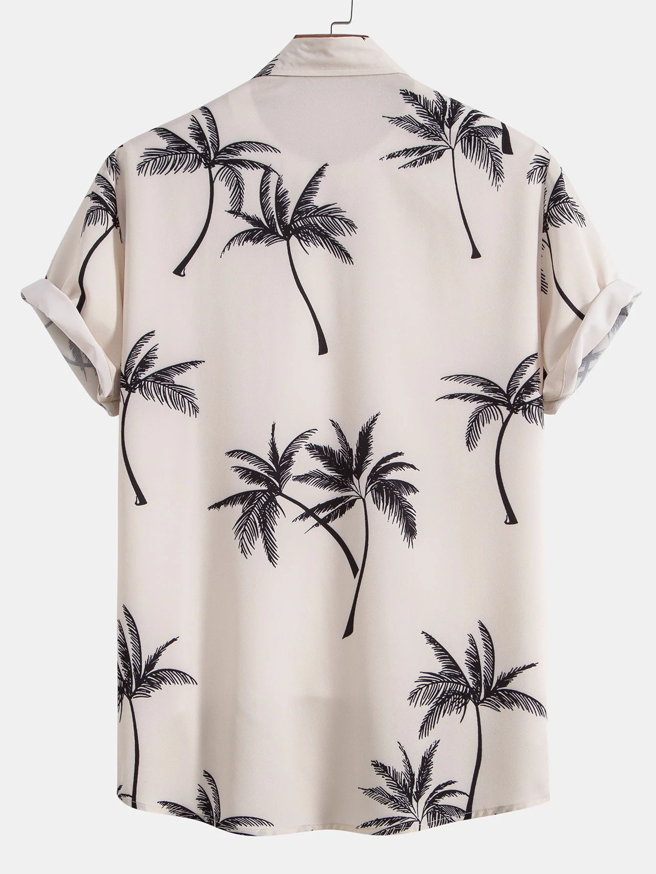 Palmenbaum-Print Button-Up-Hemd & Leinen-Baumwoll-Mix Cropped-Hosen - Image 9
