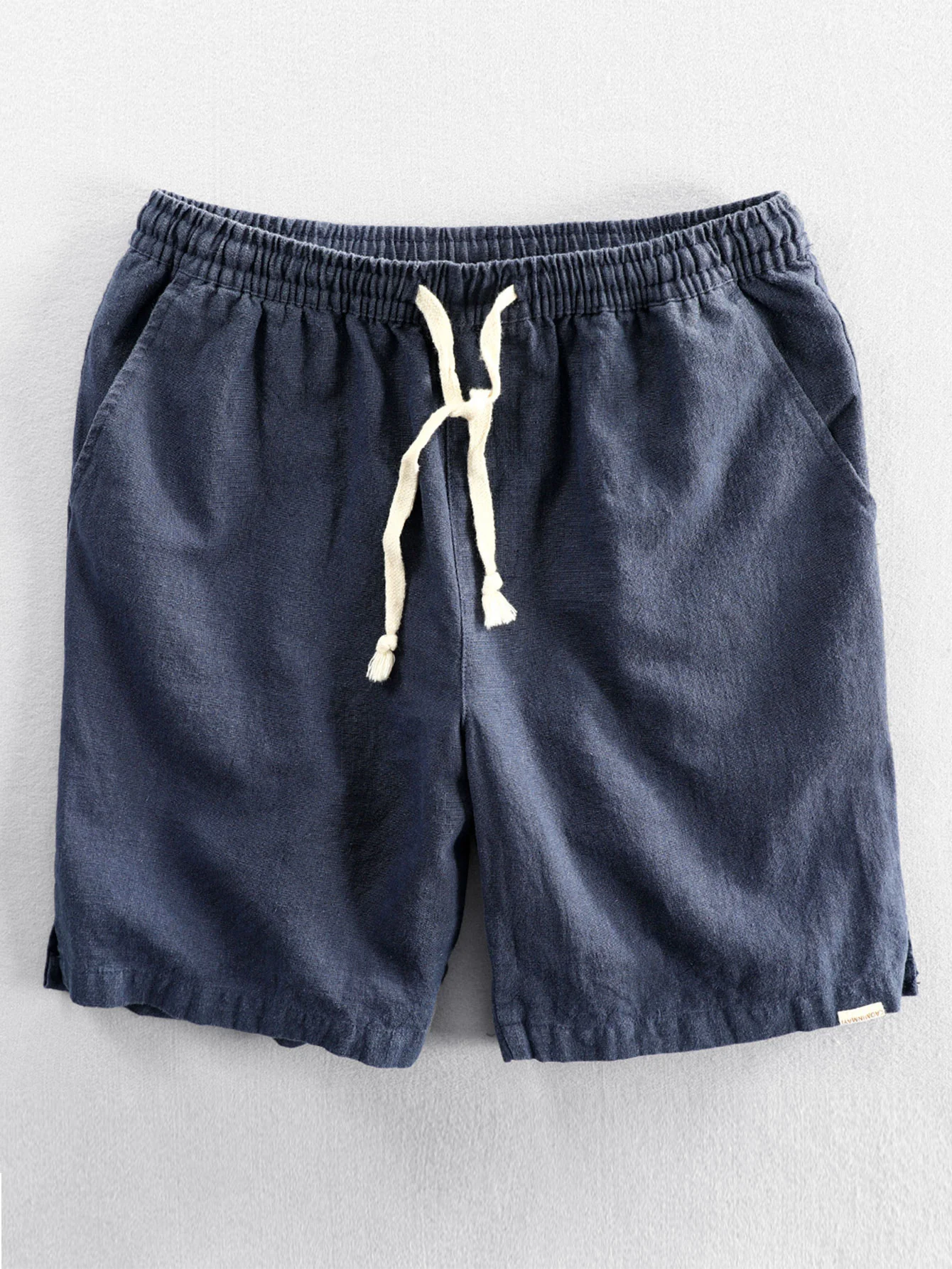 Palmbaum-Print Button-Up-Hemd & Leinen-Baumwoll-Mischung mit Kordelzug-Shorts - Image 12