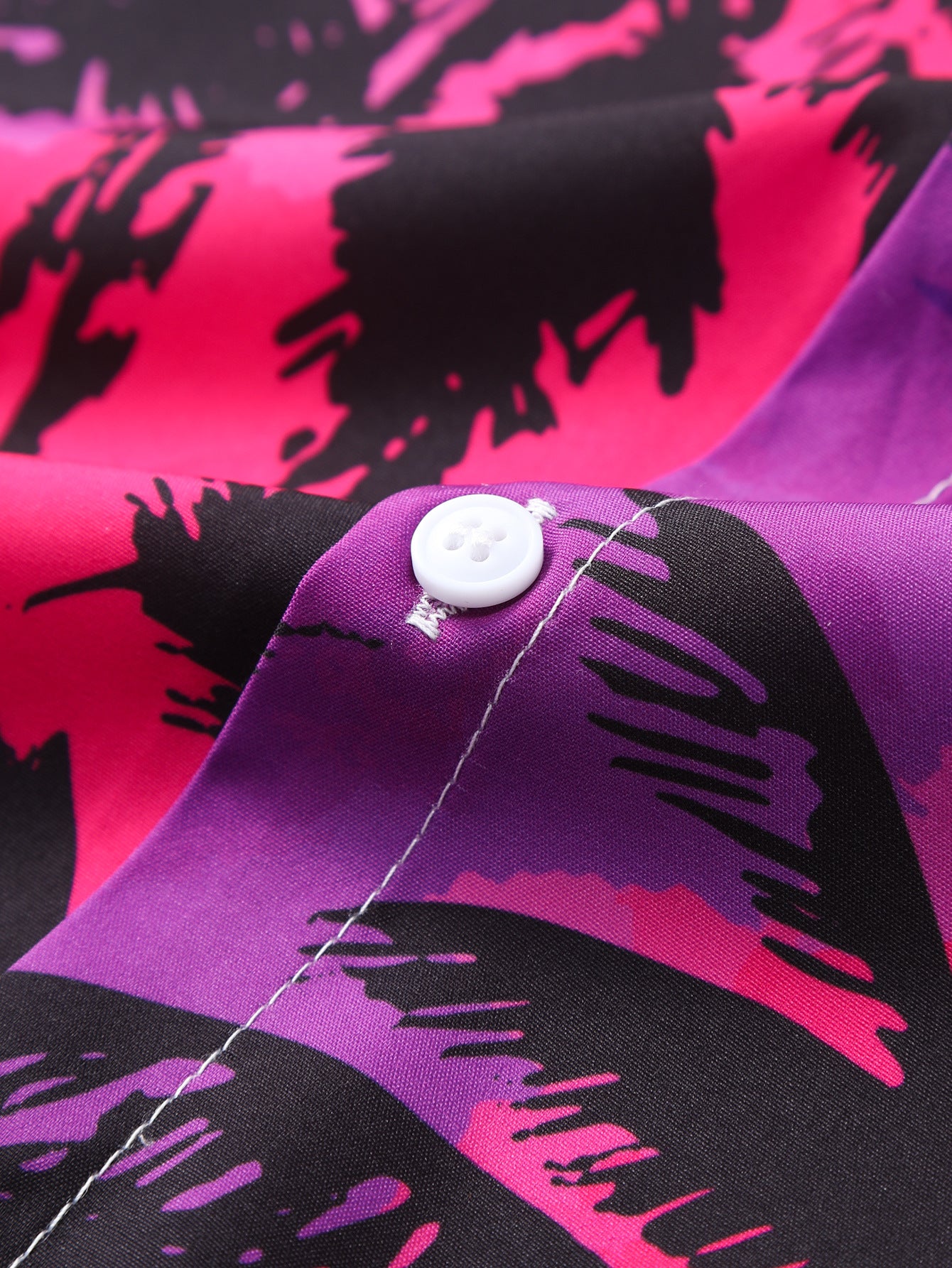 Palmenbaum-Print Hemd mit Knöpfen & Badehose - Image 8