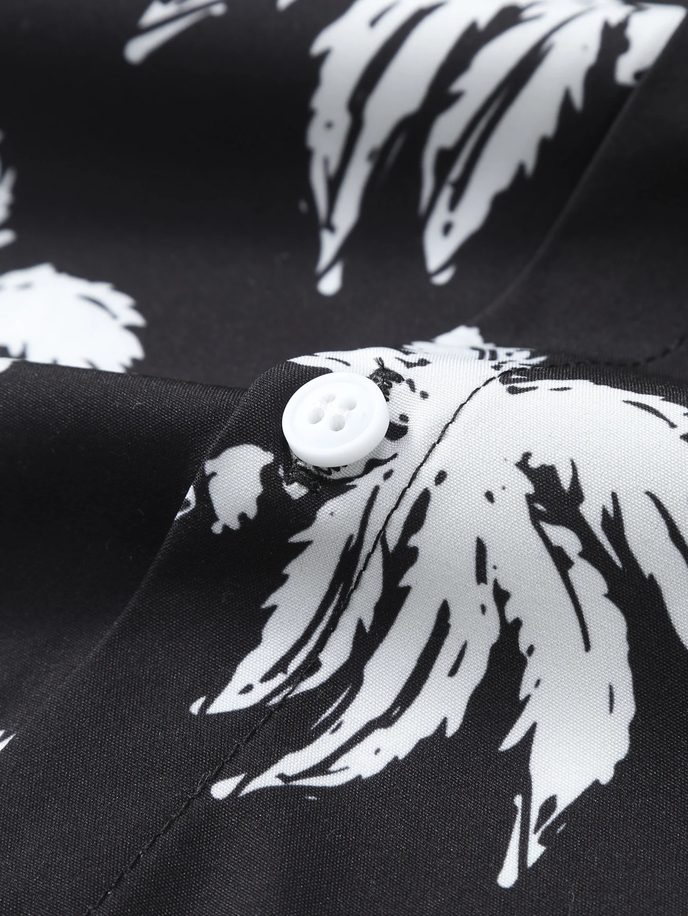 Palm Tree Print Button Up Shirt - Image 4