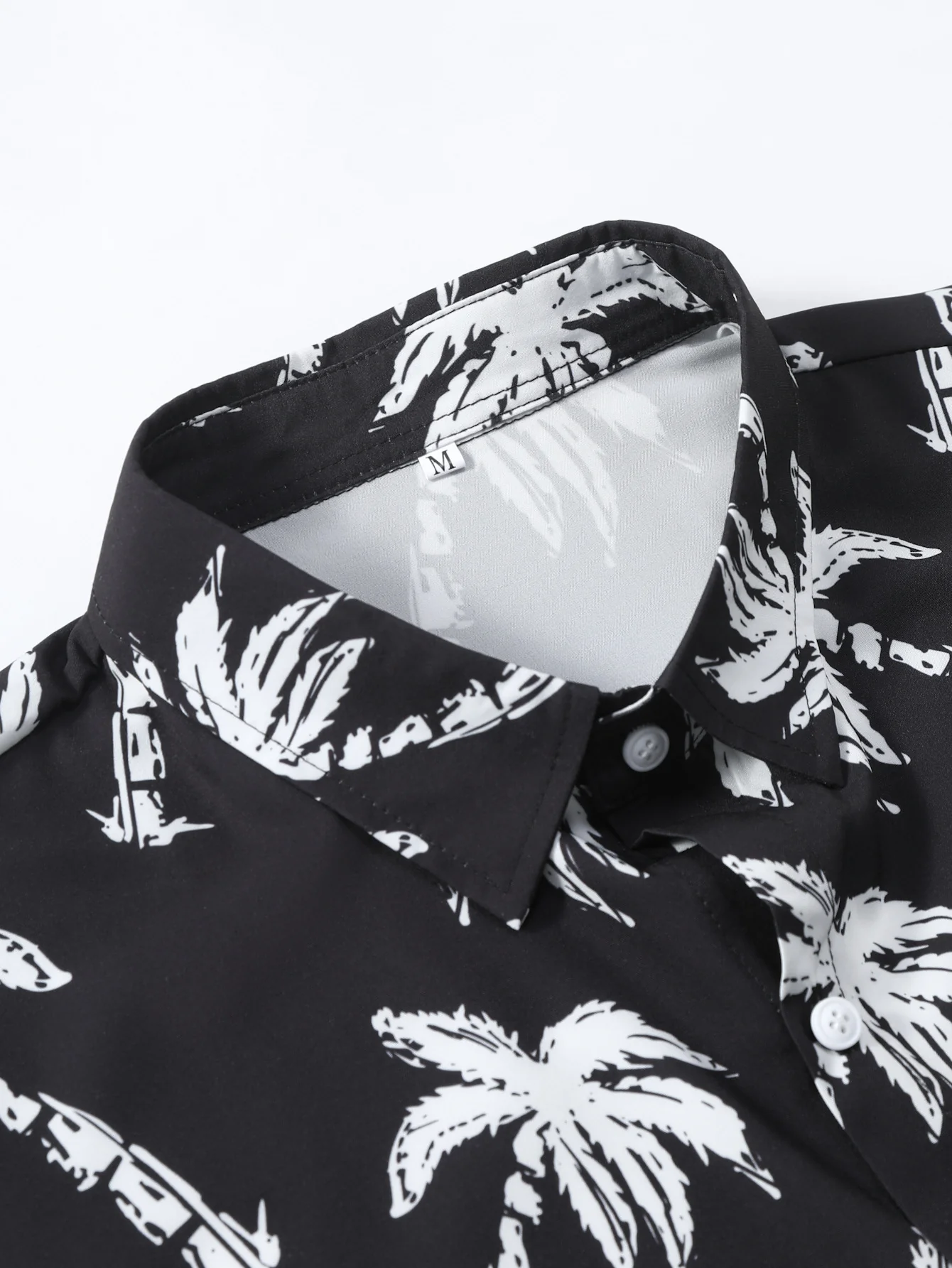 Palm Tree Print Button Up Shirt - Image 3