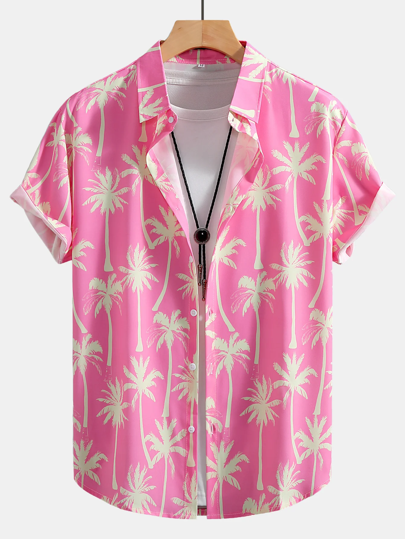 Palm Tree Print Button Up Shirt & Swim Shorts - Image 2