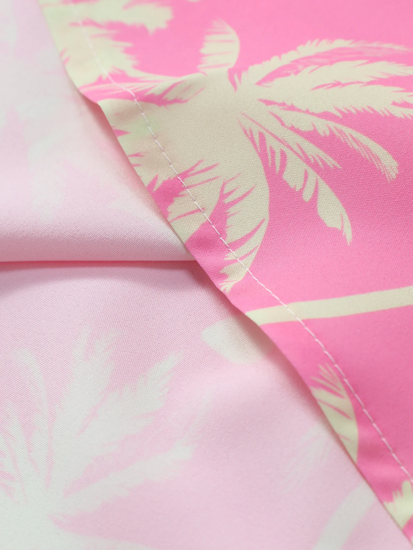 Palm Tree Print Button Up Shirt & Swim Shorts - Image 9