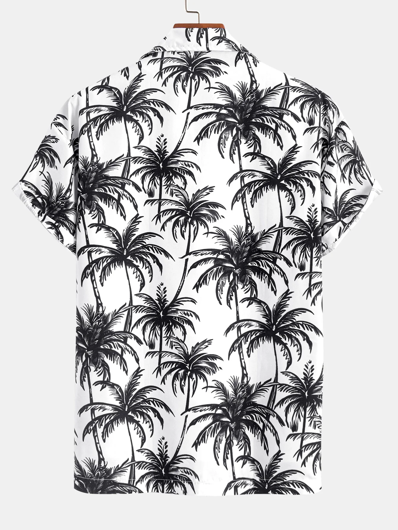 Relax Fit Palm Tree Druckknopf Hemd und Palmenabdruck Schwimmen Kurz gesagt - Image 3