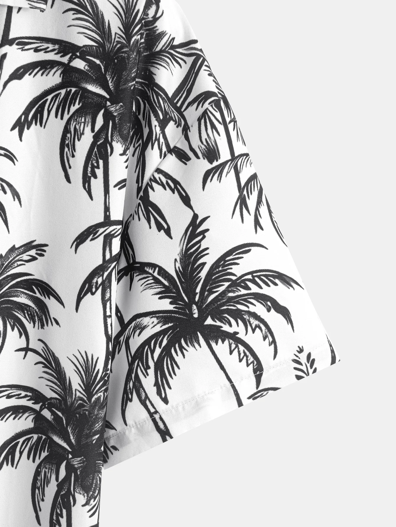 Relax Fit Palm Tree Druckknopf Hemd und Palmenabdruck Schwimmen Kurz gesagt - Image 7
