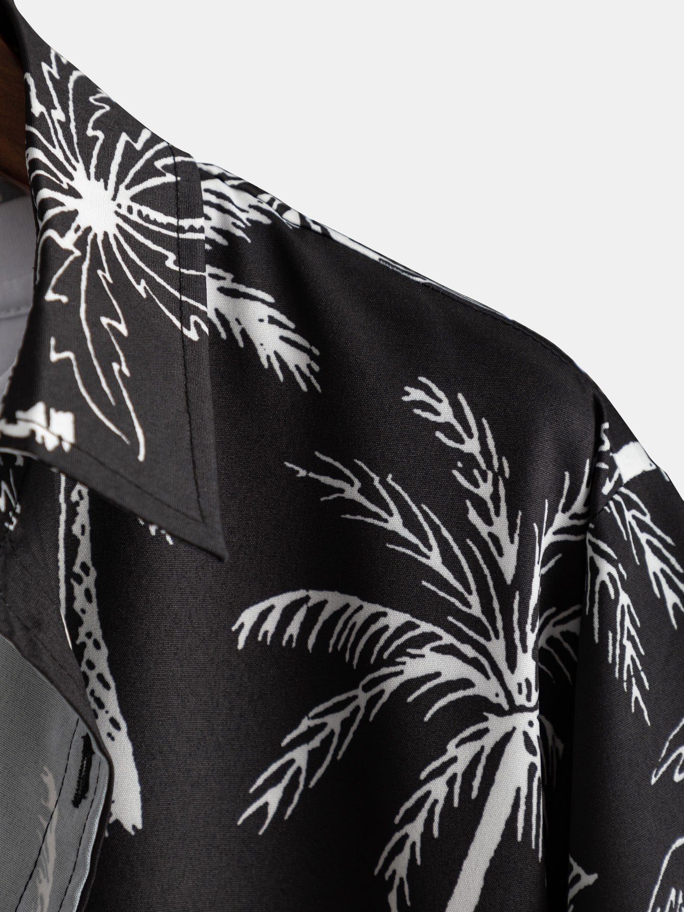 Palmenbaum-Print Hemd mit Knöpfen & Badehose - Image 13