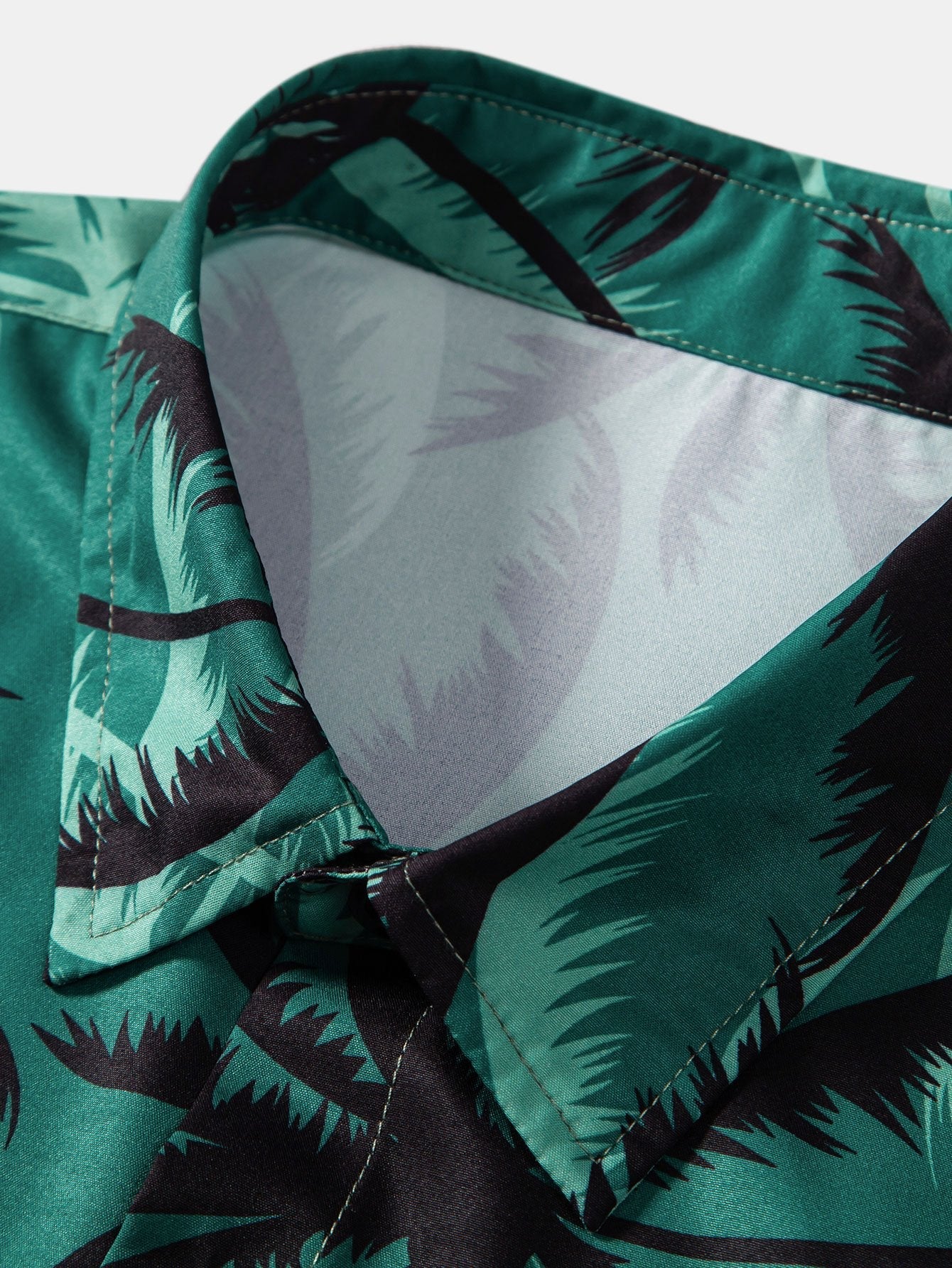 Palmenbaum-Print Hemd mit Knöpfen & Badehose - Image 7