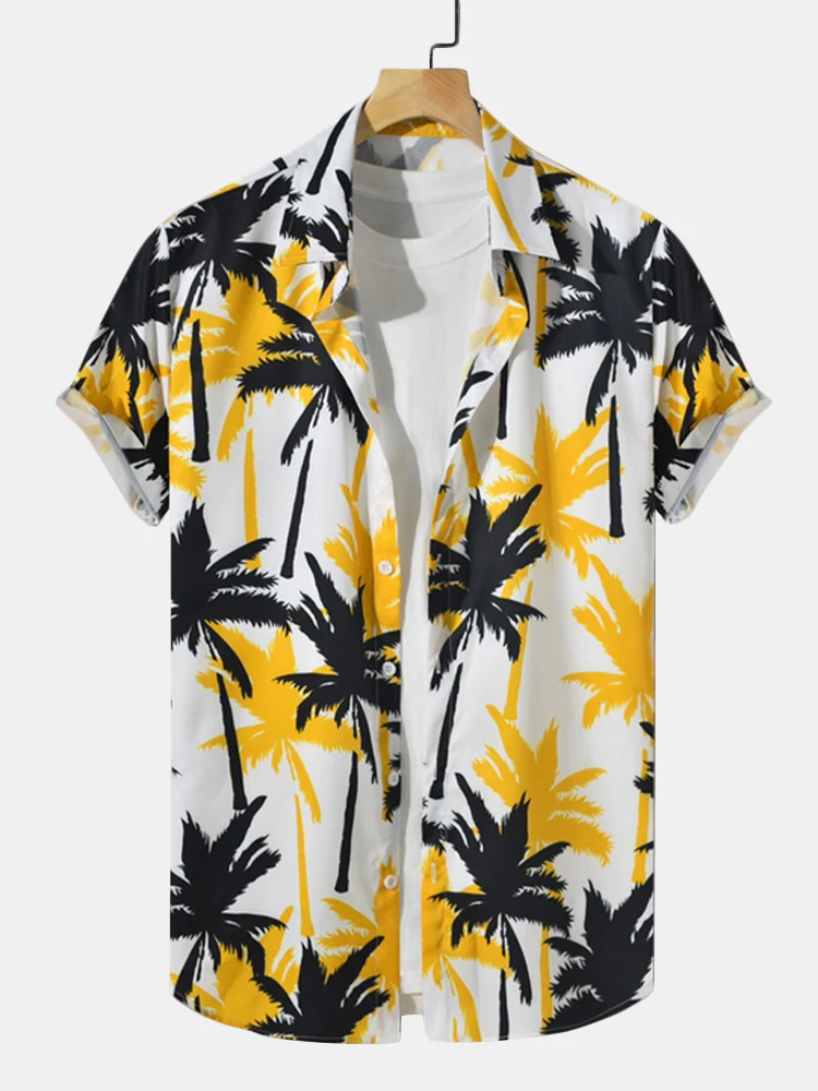Palmbaum-Print Hemd mit Knopfleiste - Image 5