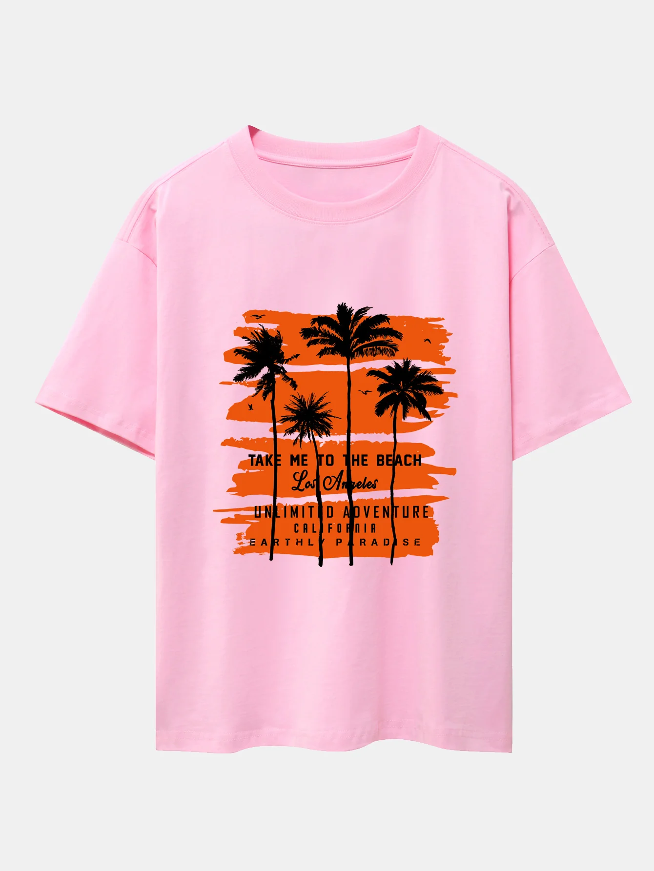 Palmenbaum-Print Drop Shoulder Oversize T-Shirt - Image 12