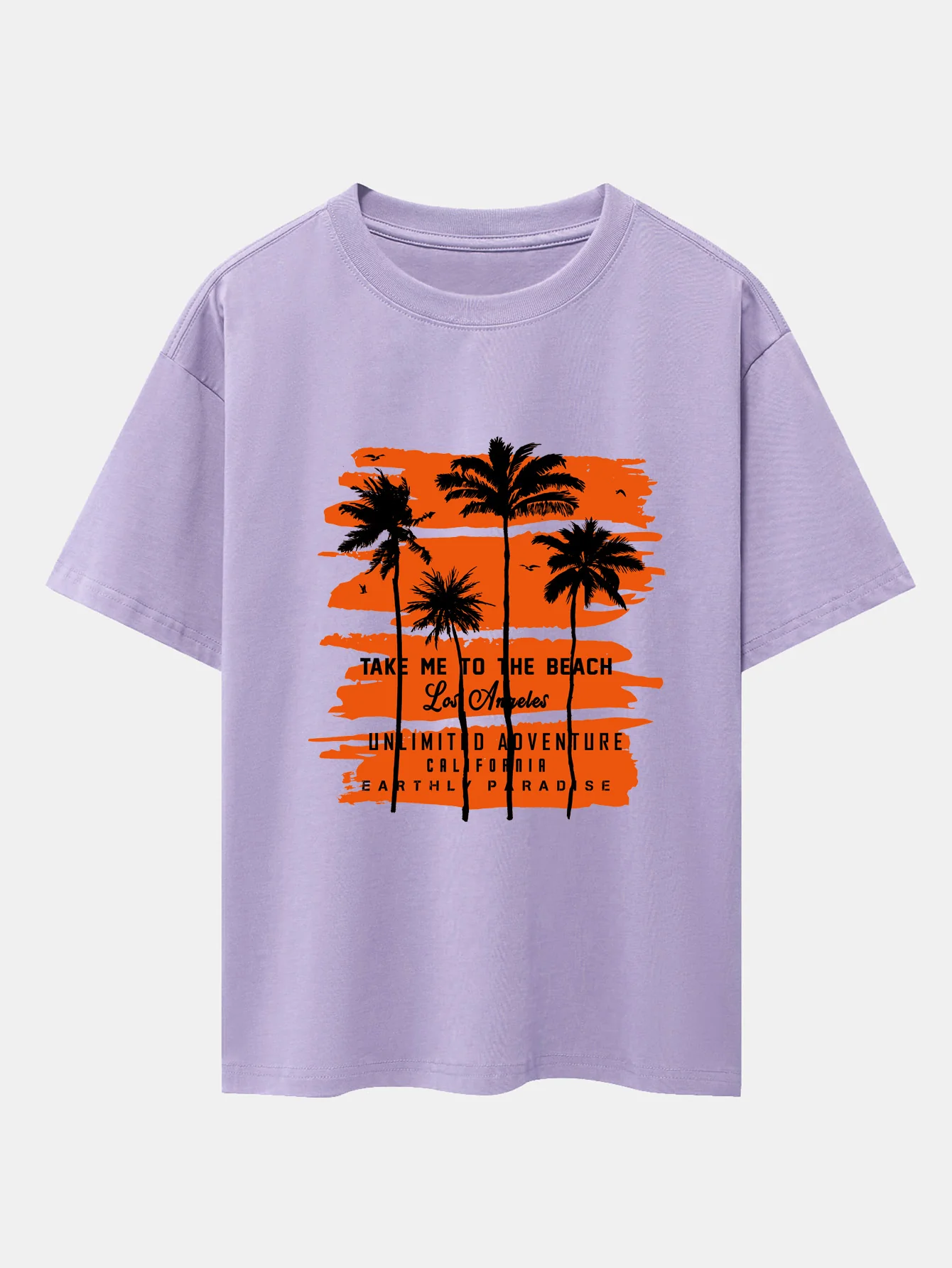 Palmenbaum-Print Drop Shoulder Oversize T-Shirt - Image 15