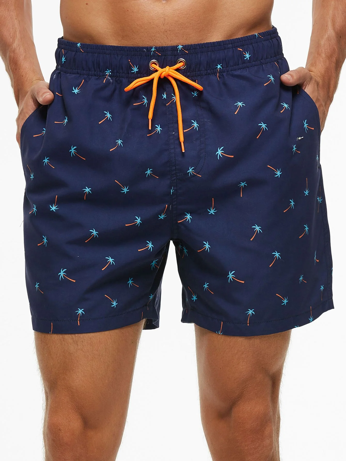 Palmenbaum-Print Badehose