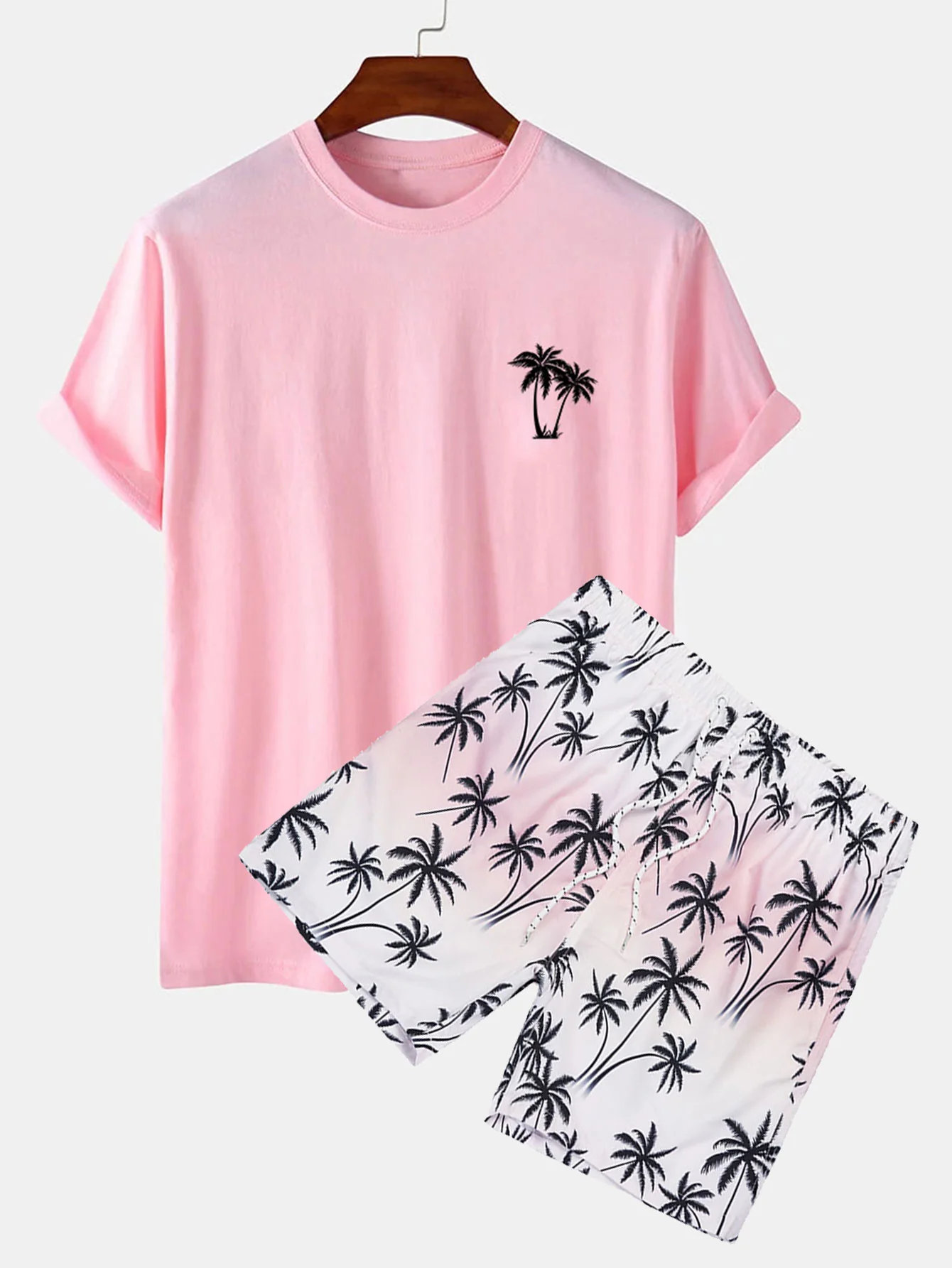 Palmenbaum-Print T-Shirt & Palmenbaum-Print Badehose - Image 2