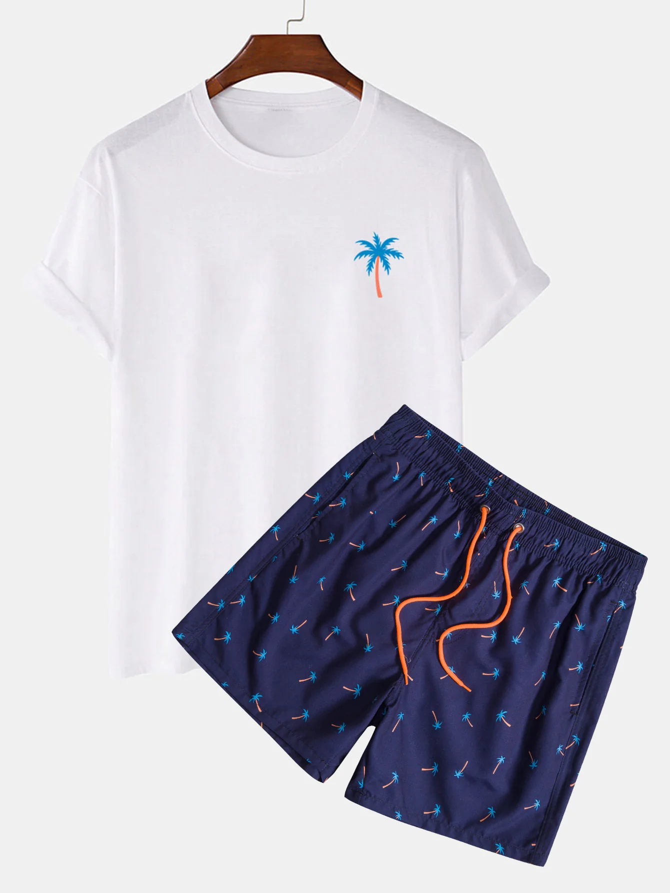 Palmenbaum-Print T-Shirt & Badehose - Image 2