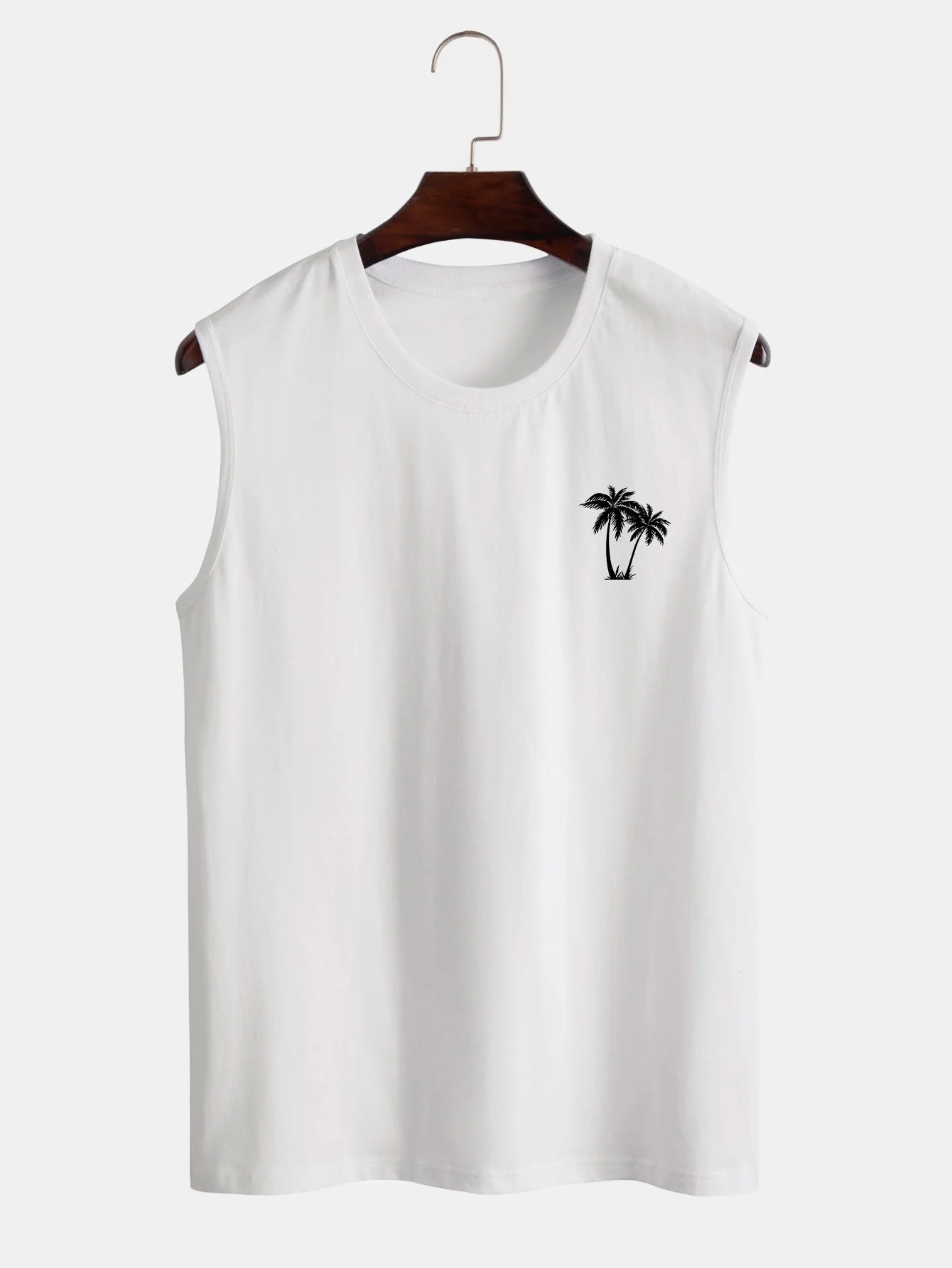 Palmenbaum-Print Tanktop & gestreifte Print Badehose - Image 2