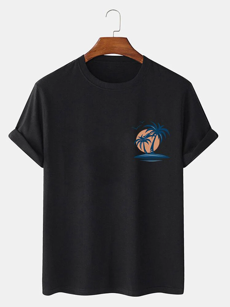 Palmenbaum Möwe Druck T-Shirt - Image 3