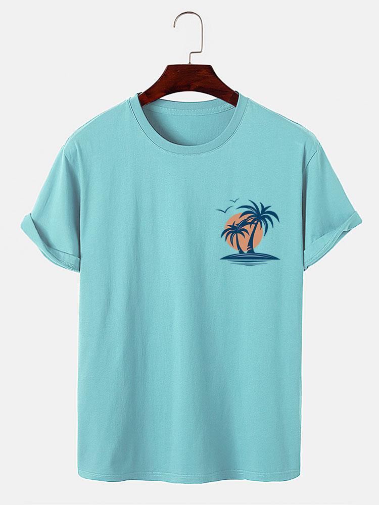 Palmenbaum Möwe Druck T-Shirt - Image 6
