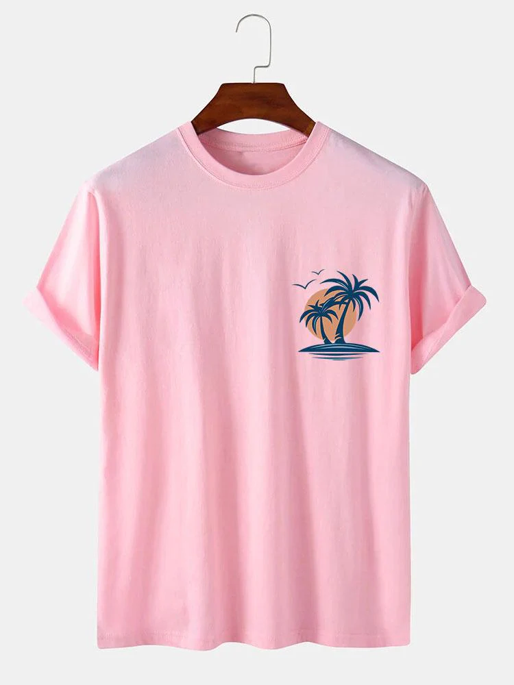 Palmenbaum Möwe Druck T-Shirt - Image 7