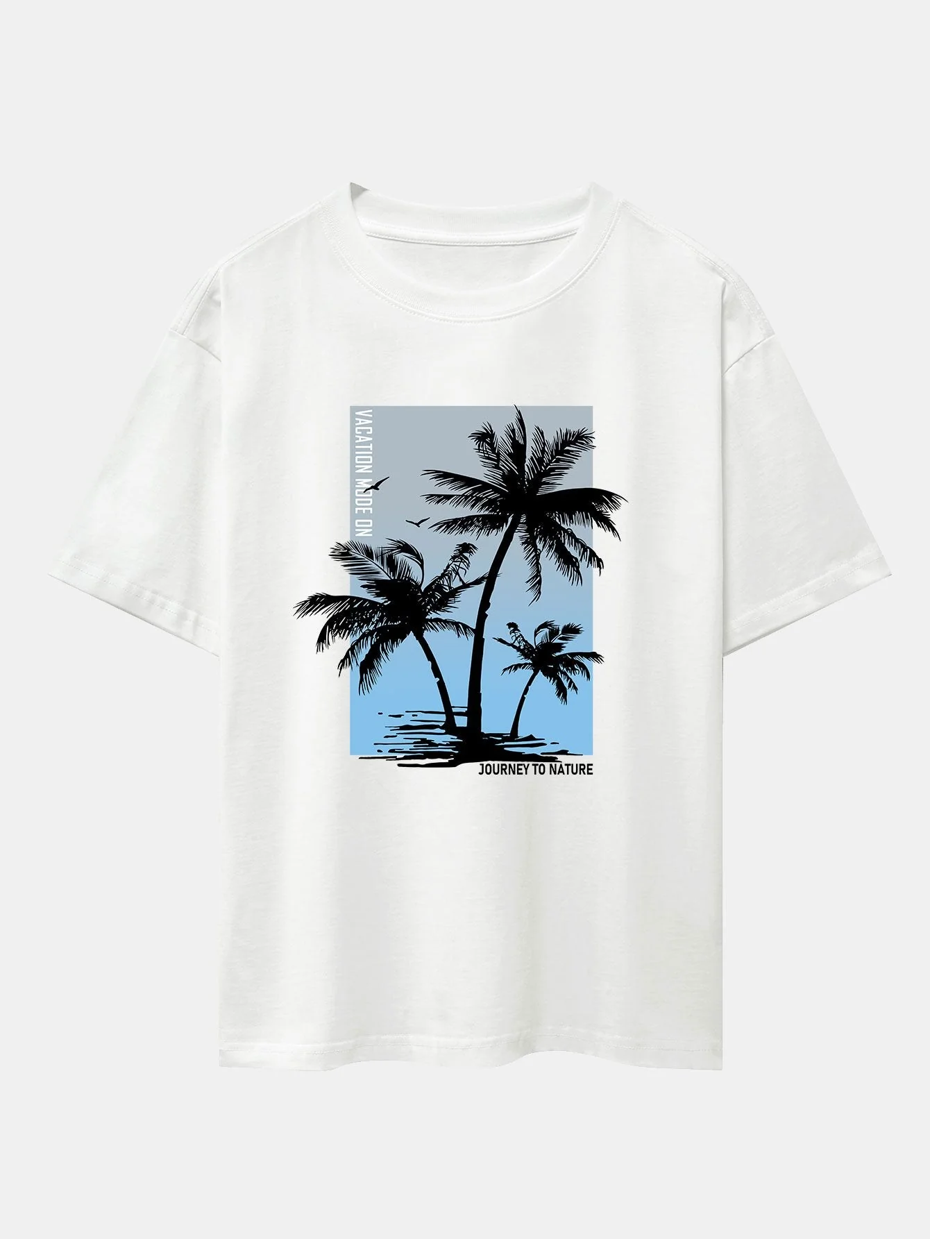 Palmenhimmel Hintergrund Druck Oversize T-Shirt & Badehose - Image 3