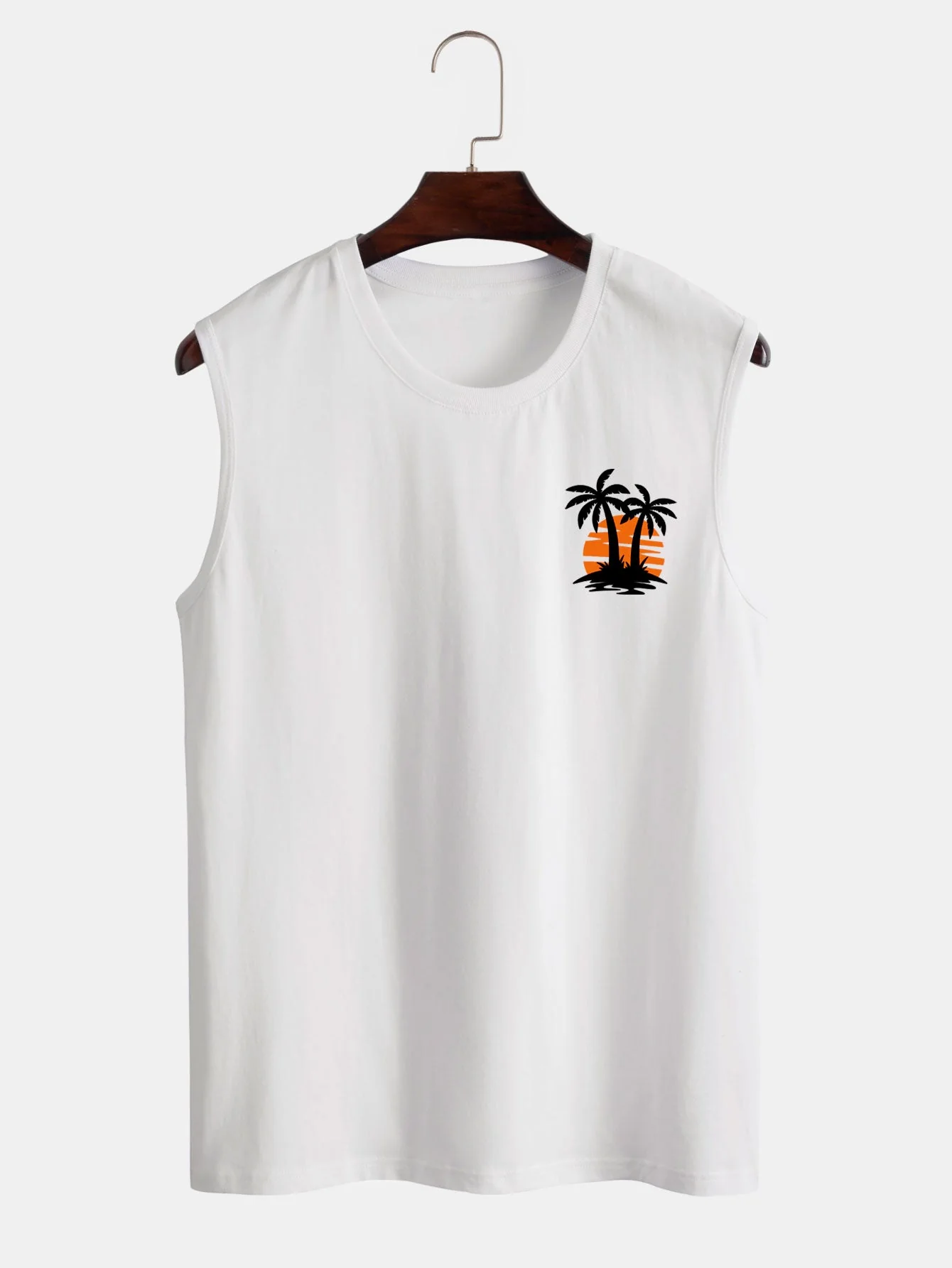 Palmenbaum Sonnenuntergang Druck Tanktop & Badehose - Image 2