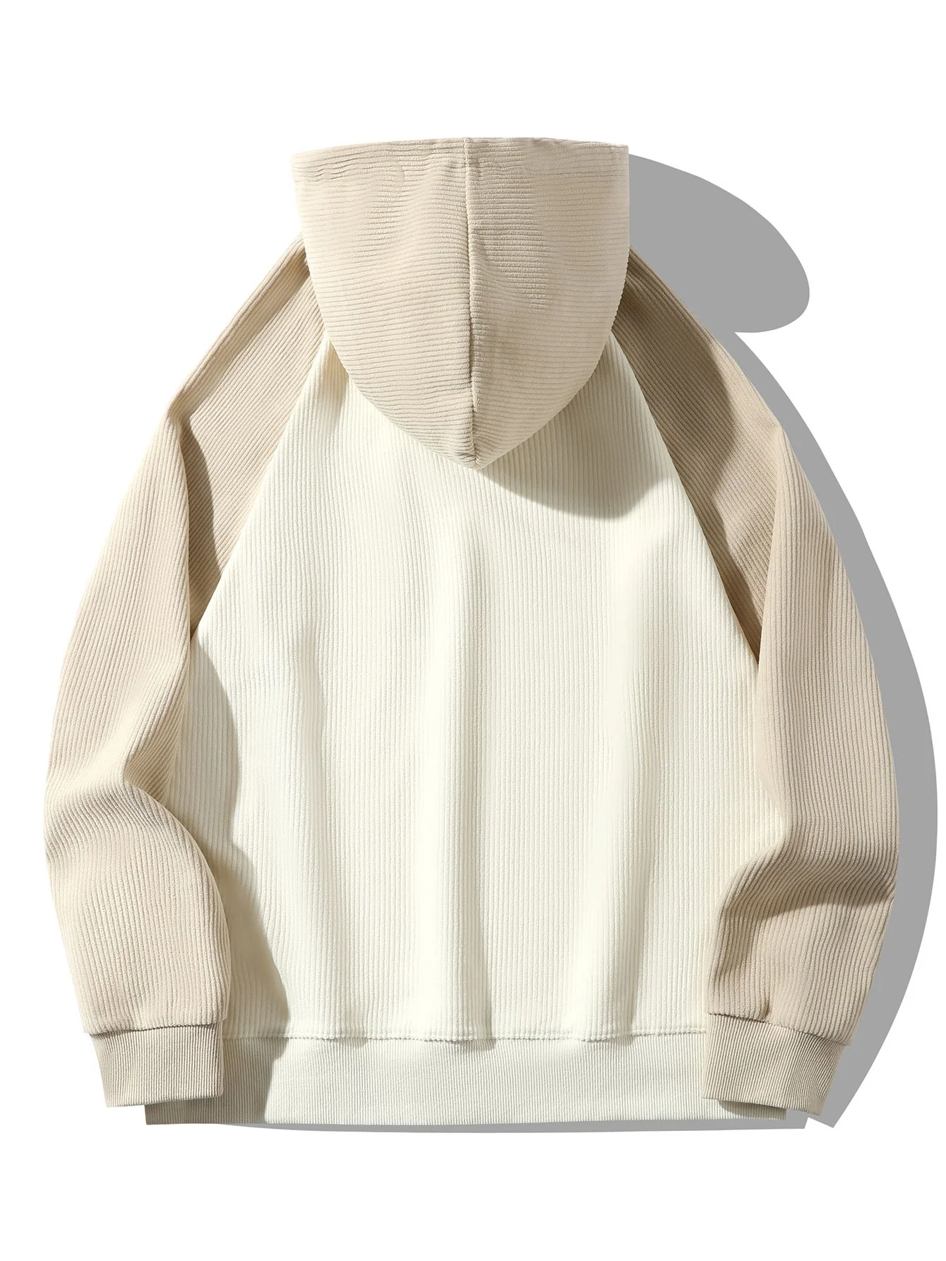 Hoodie mit gepanelten Cordstoff-Raglanärmeln - Image 2