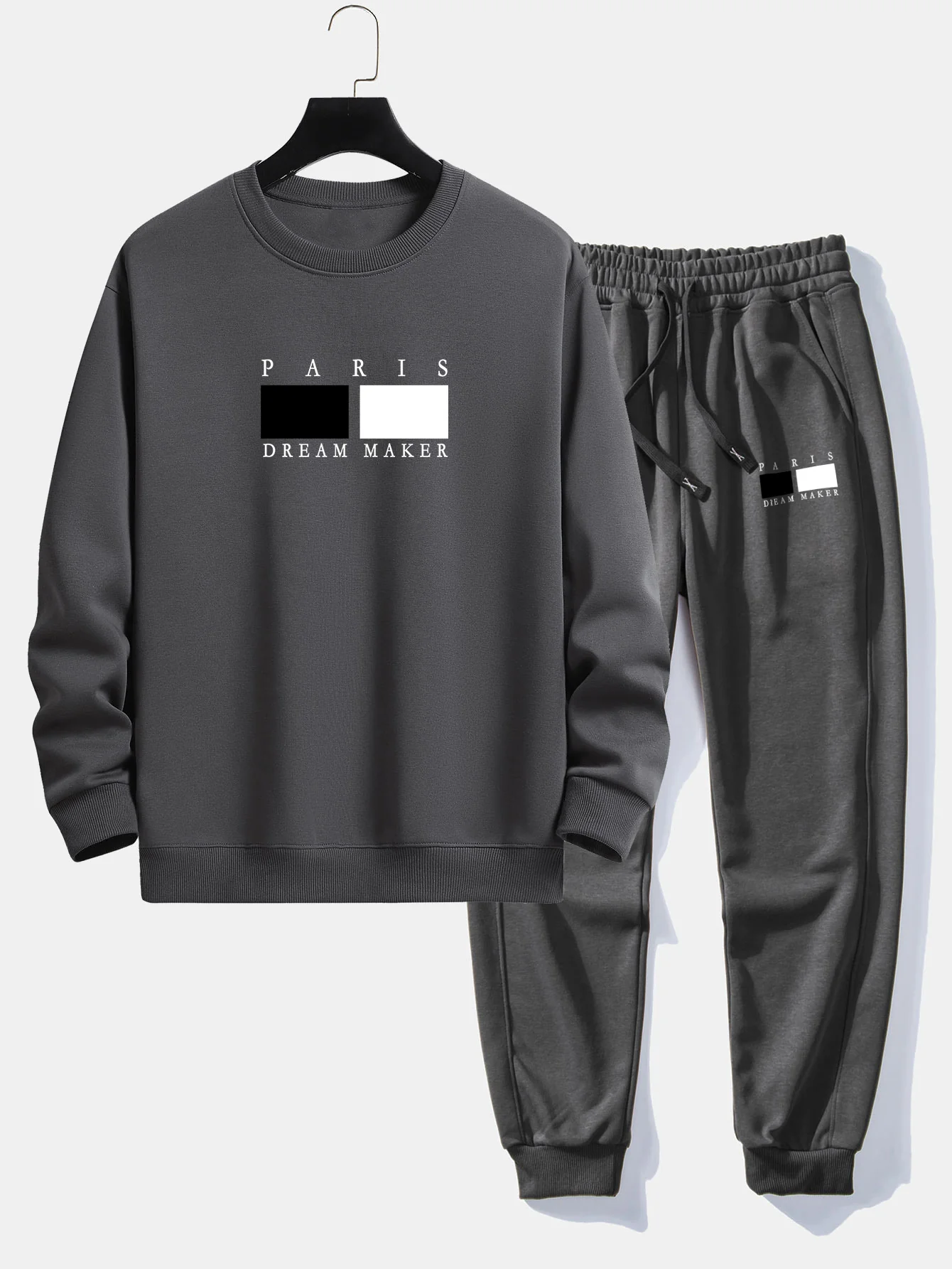Paris Dream Maker Print Relax Fit Rundhals Sweatshirt & Jogginghose - Image 2