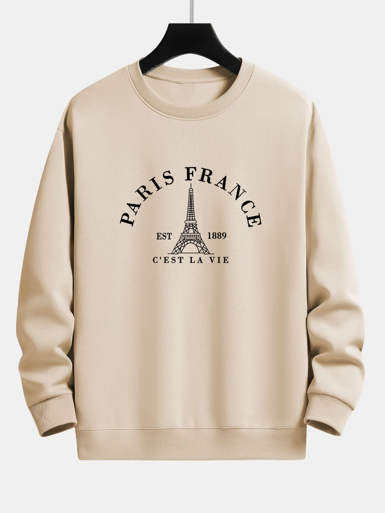 Paris Frankreich Druck Locker sitzendes Sweatshirt - Image 3