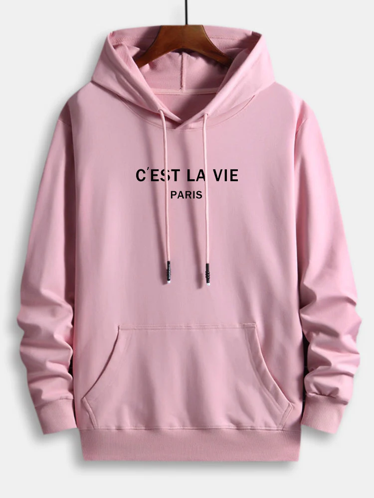 Paris Briefdruck Baumwoll-Hoodie - Image 7