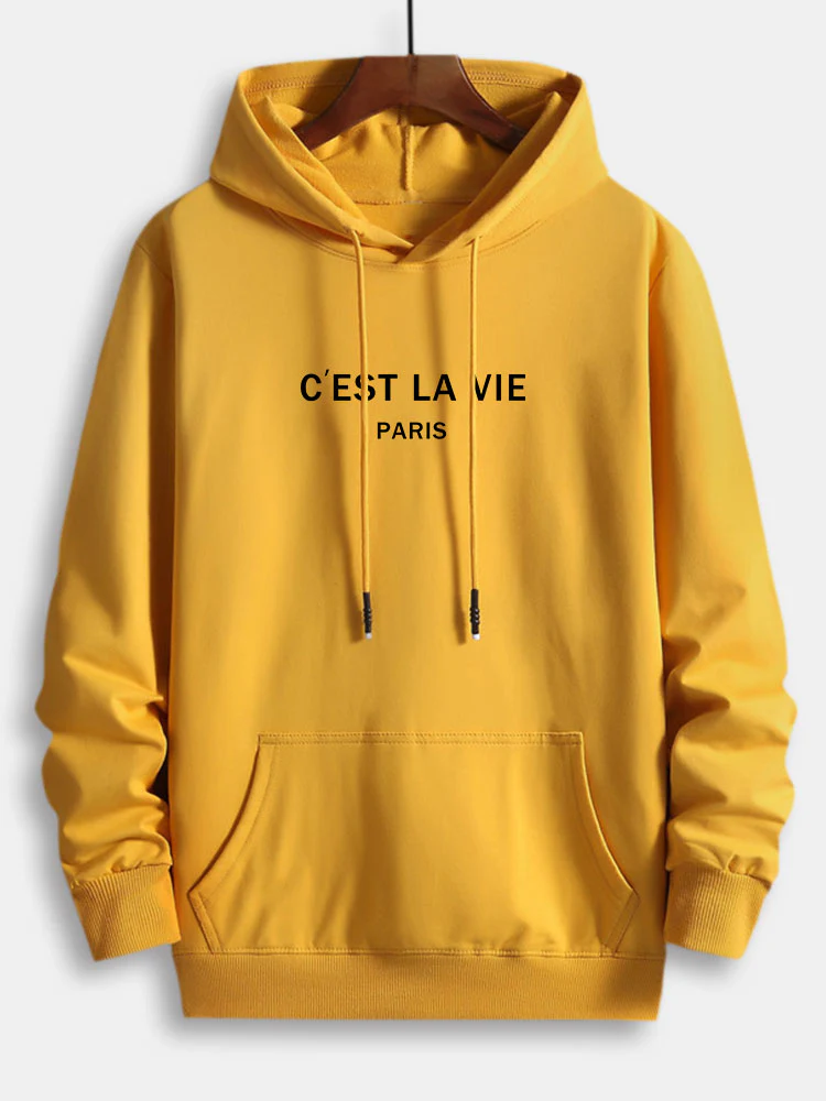 Paris Briefdruck Baumwoll-Hoodie - Image 8