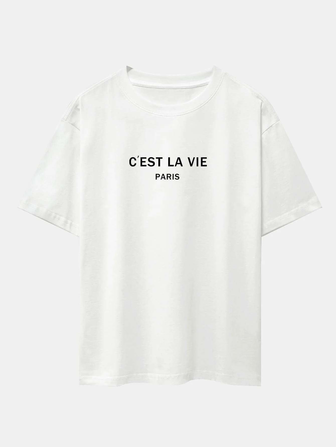 Paris Briefdruck mit fallenden Schultern Oversize T-Shirt & Sweatshorts - Image 8