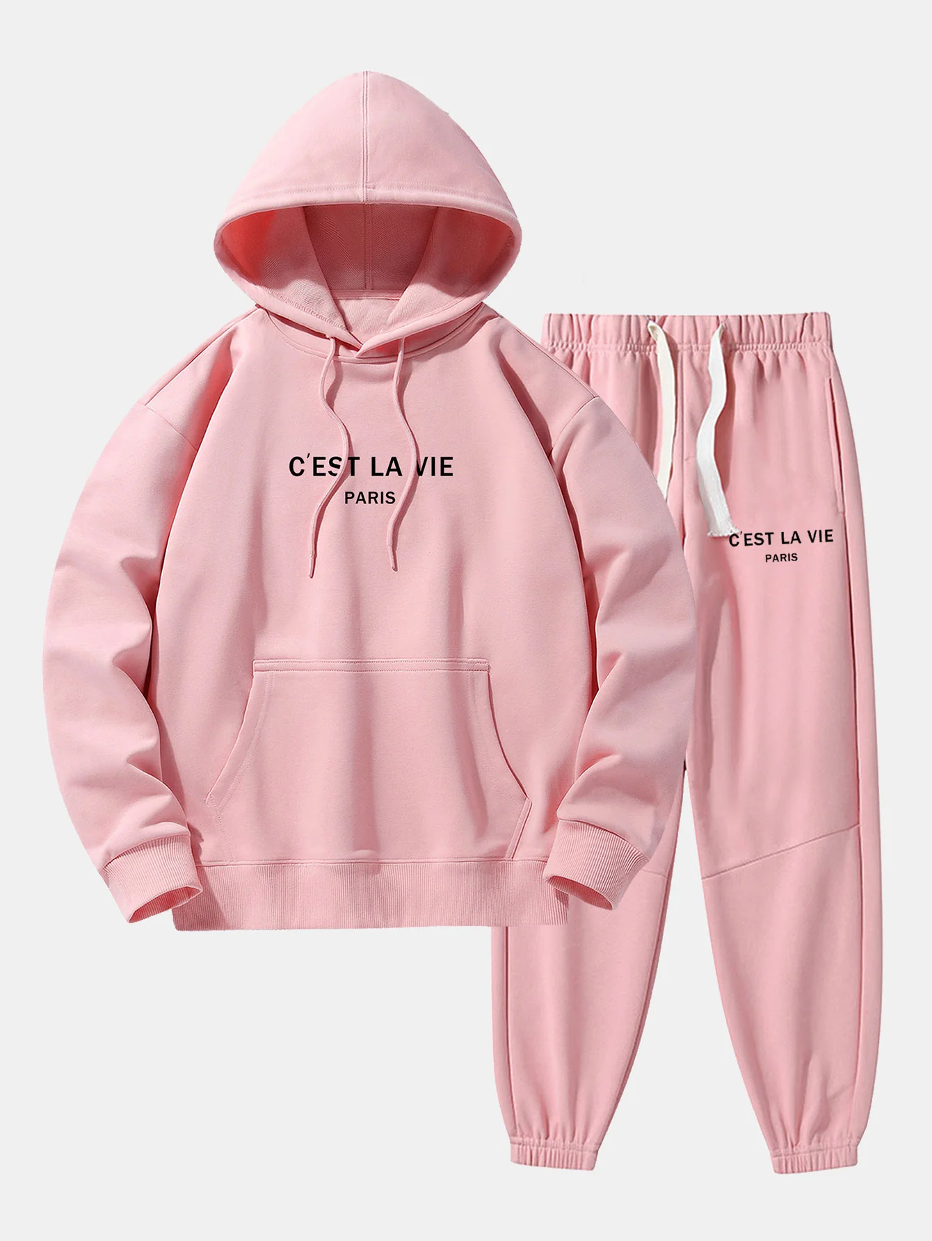 Paris Print Baumwollmischung Hoodie & Jogginghose - Image 7