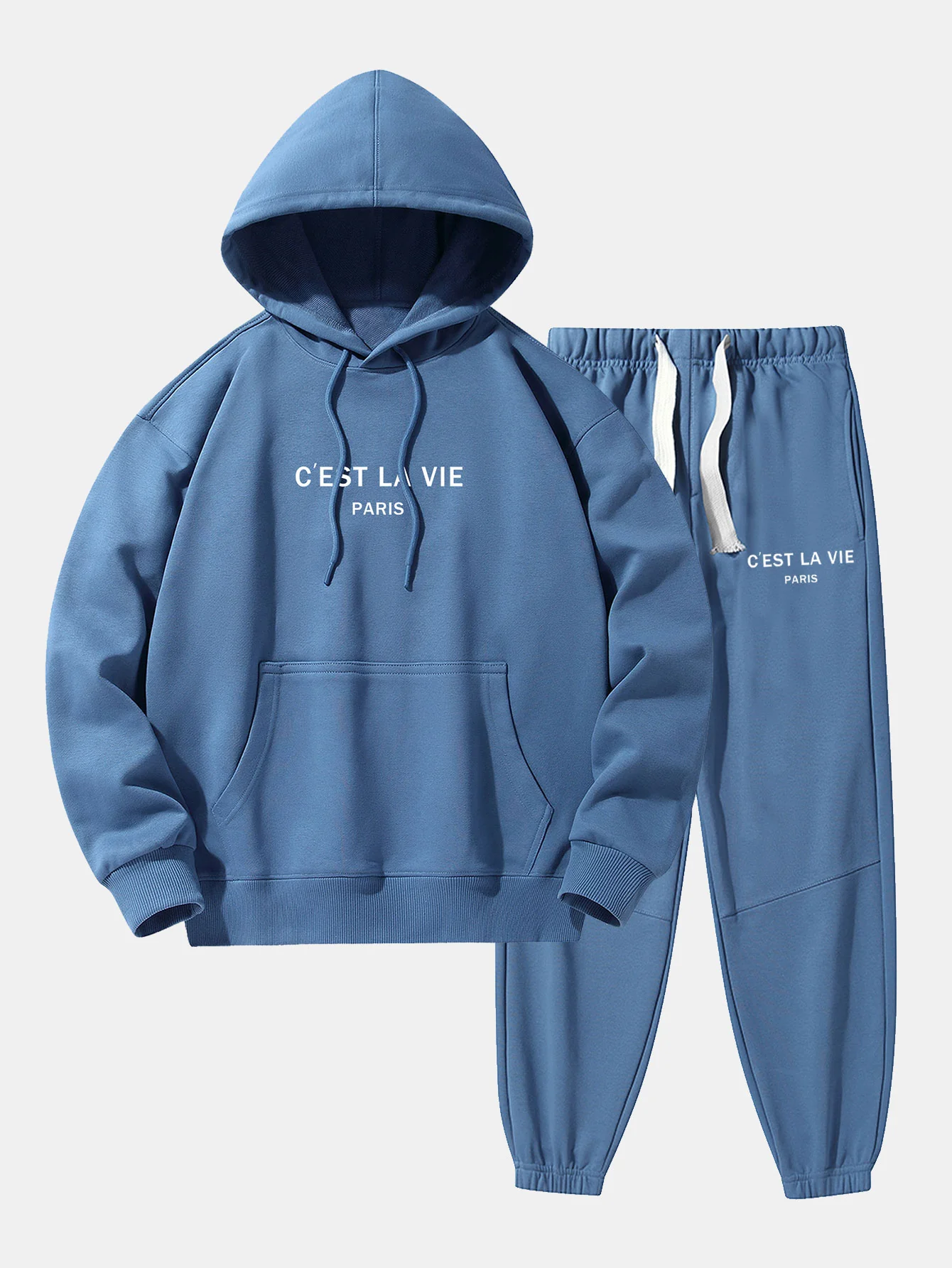 Paris Print Baumwollmischung Hoodie & Jogginghose - Image 8