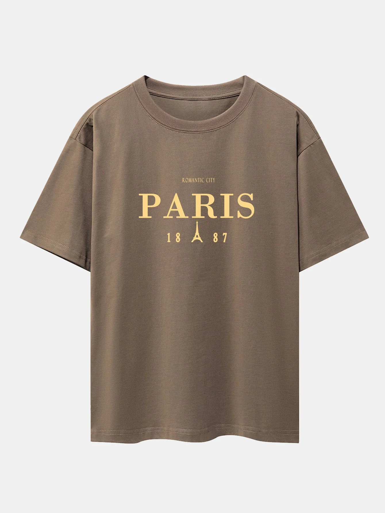 Paris Print Drop Shoulder Oversize T-Shirt - Image 5