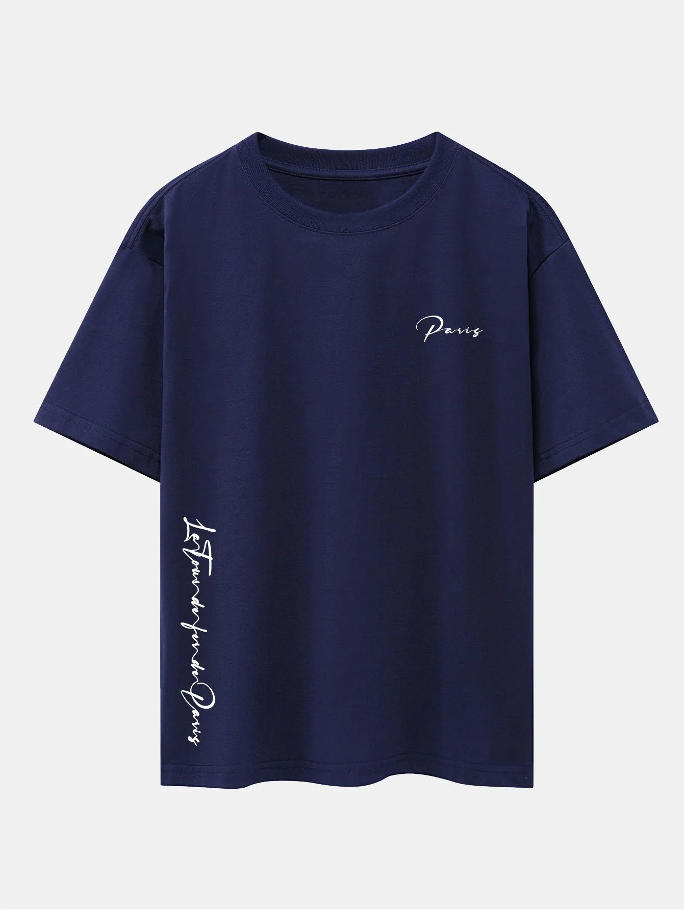 Paris Print Drop Shoulder Oversize T-Shirt - Image 10