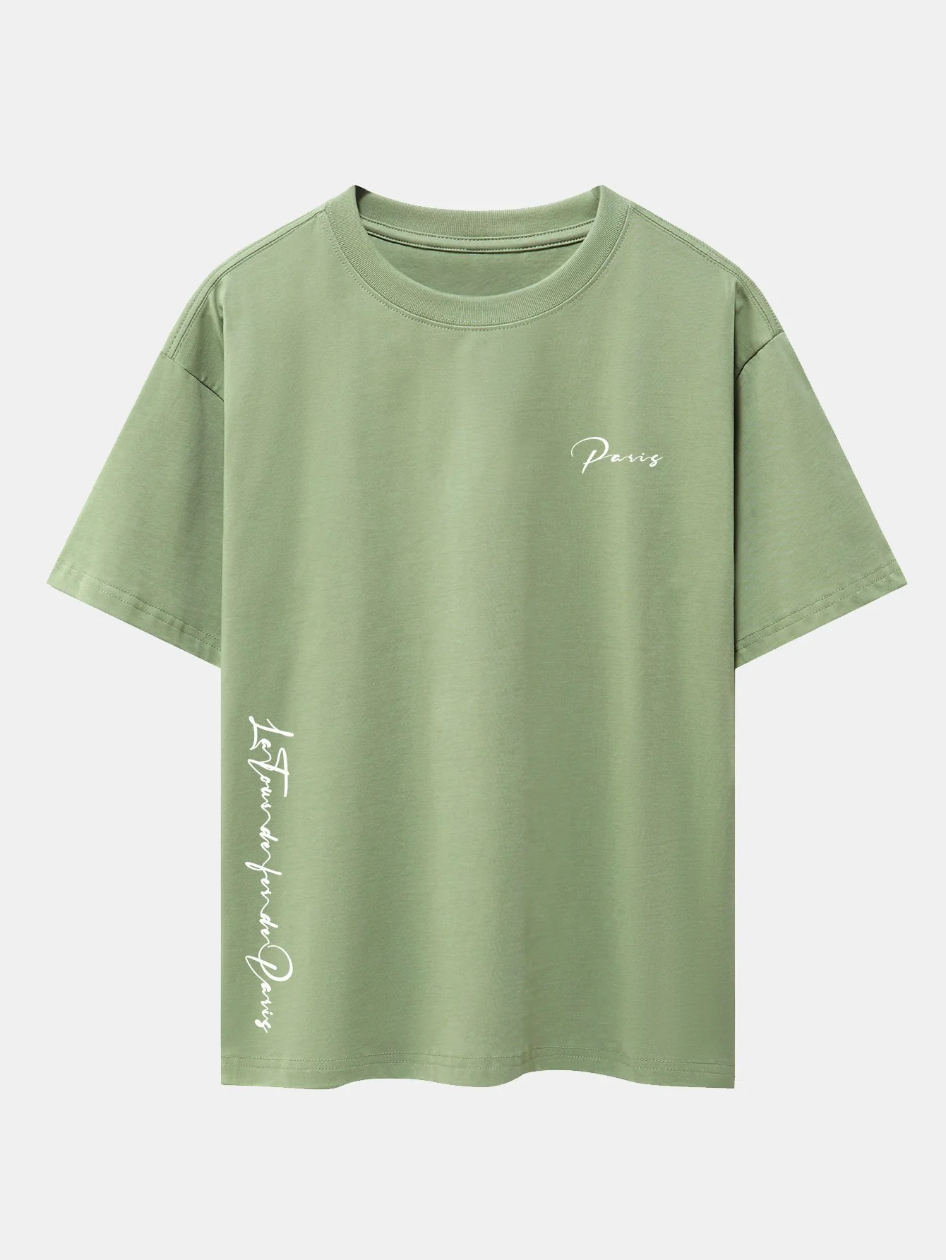 Paris Print Drop Shoulder Oversize T-Shirt - Image 12
