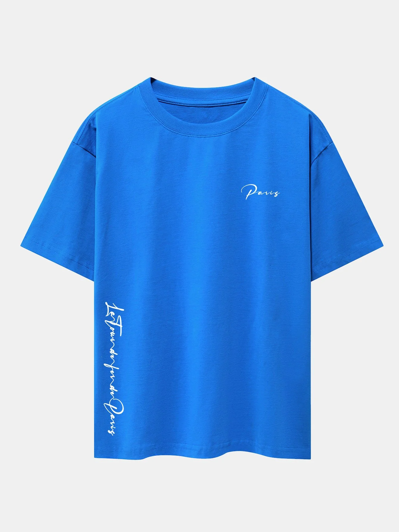 Paris Print Drop Shoulder Oversize T-Shirt - Image 13