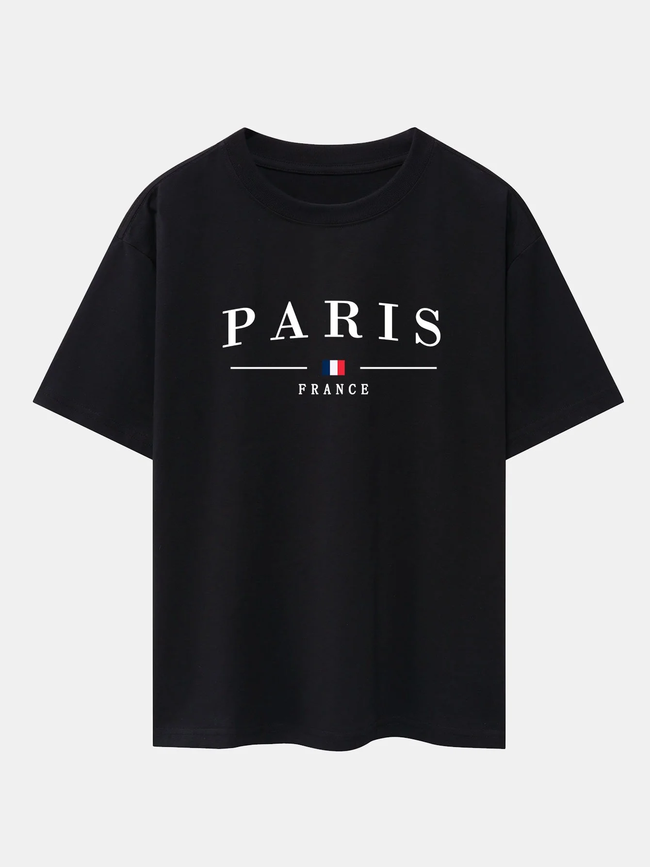 Paris Print Drop Shoulder Oversize T-Shirt - Image 2