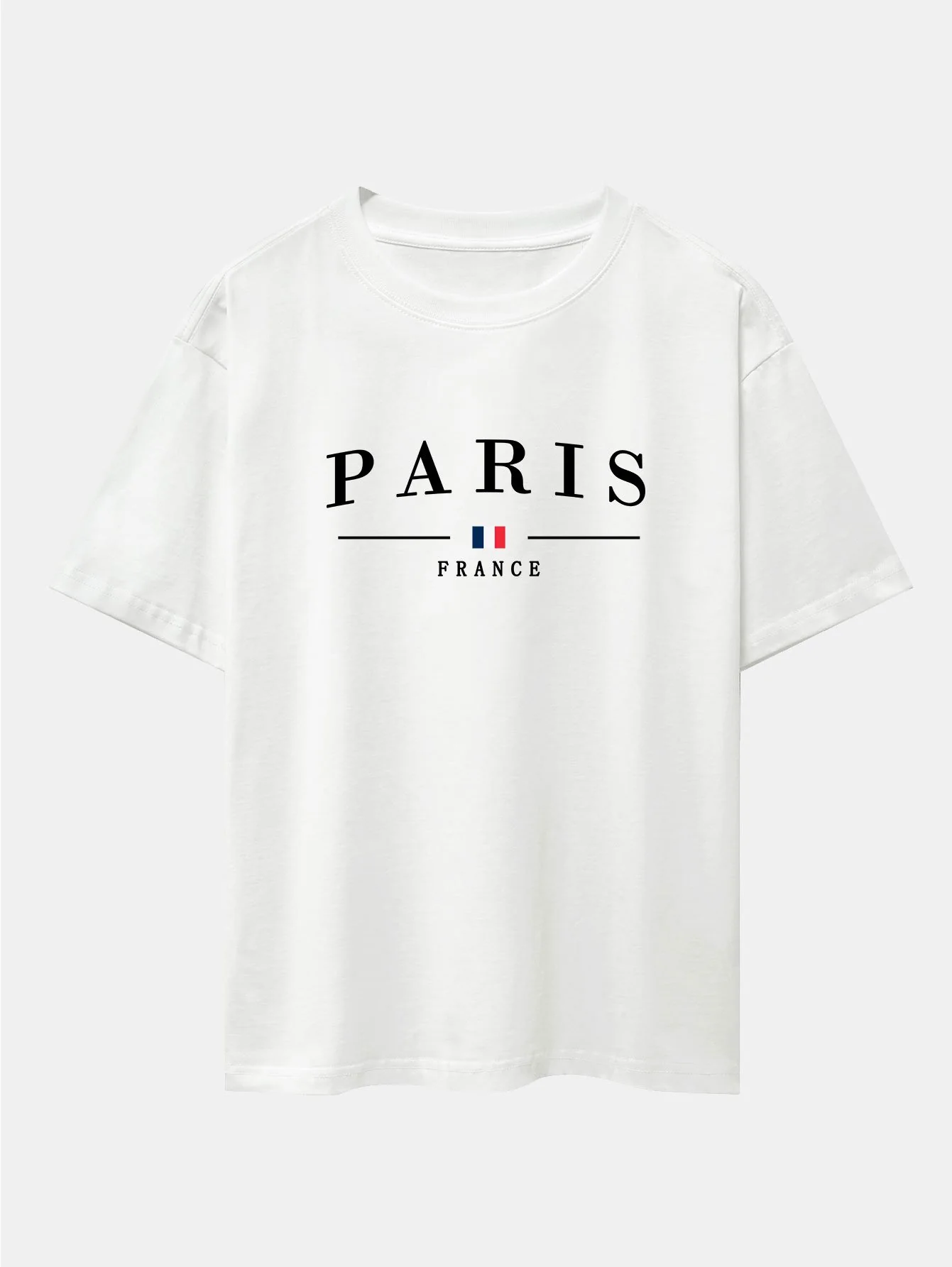 Paris Print Drop Shoulder Oversize T-Shirt - Image 3