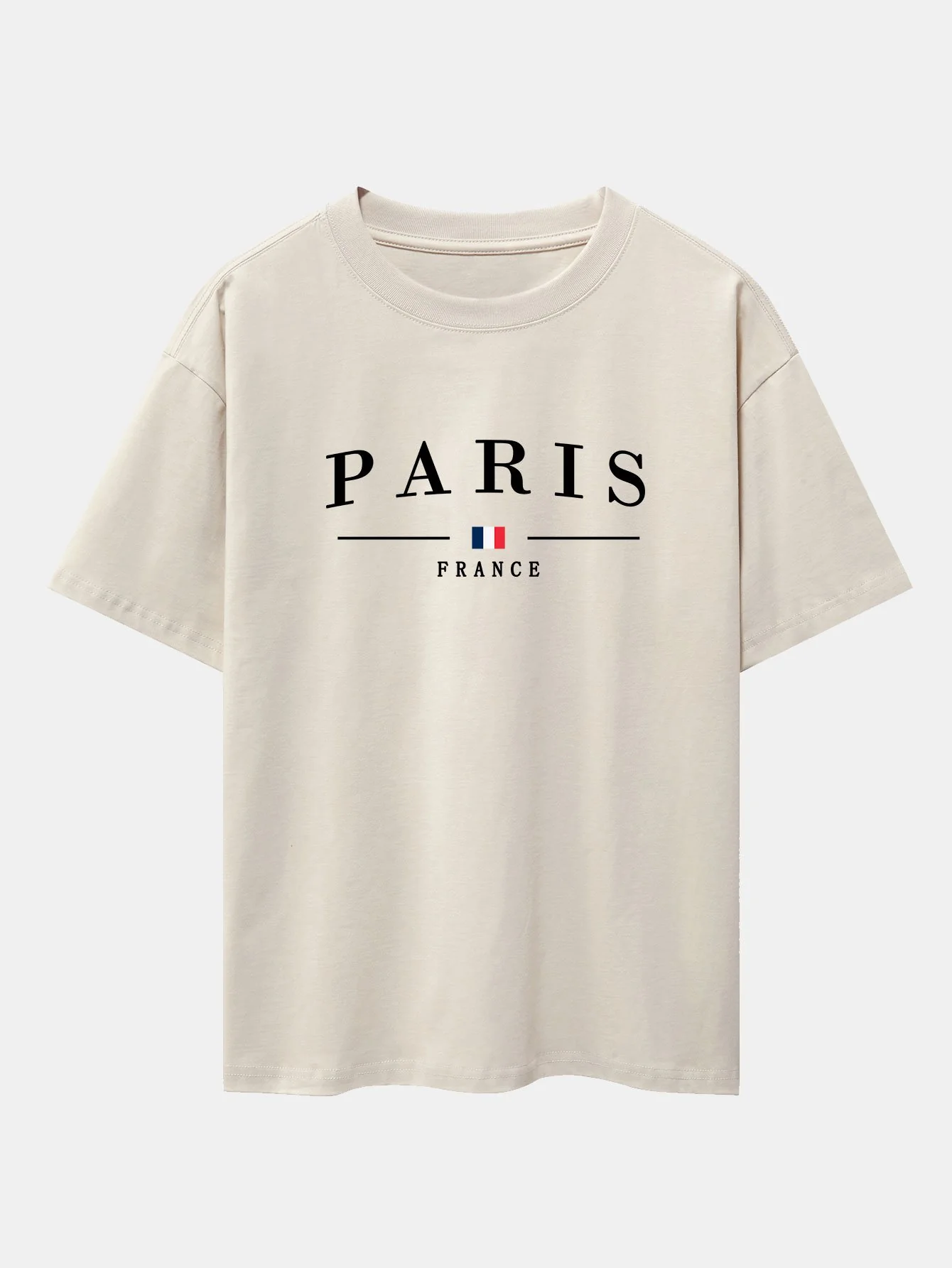 Paris Print Drop Shoulder Oversize T-Shirt - Image 4