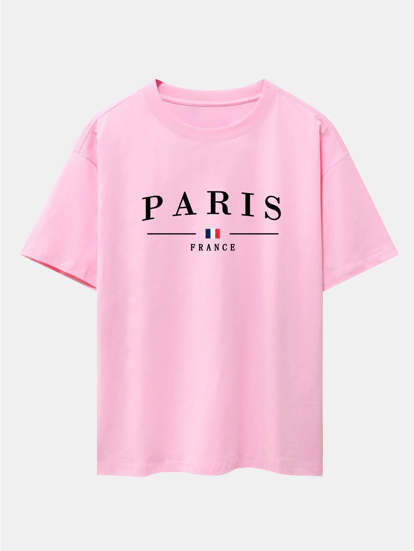 Paris Print Drop Shoulder Oversize T-Shirt - Image 5