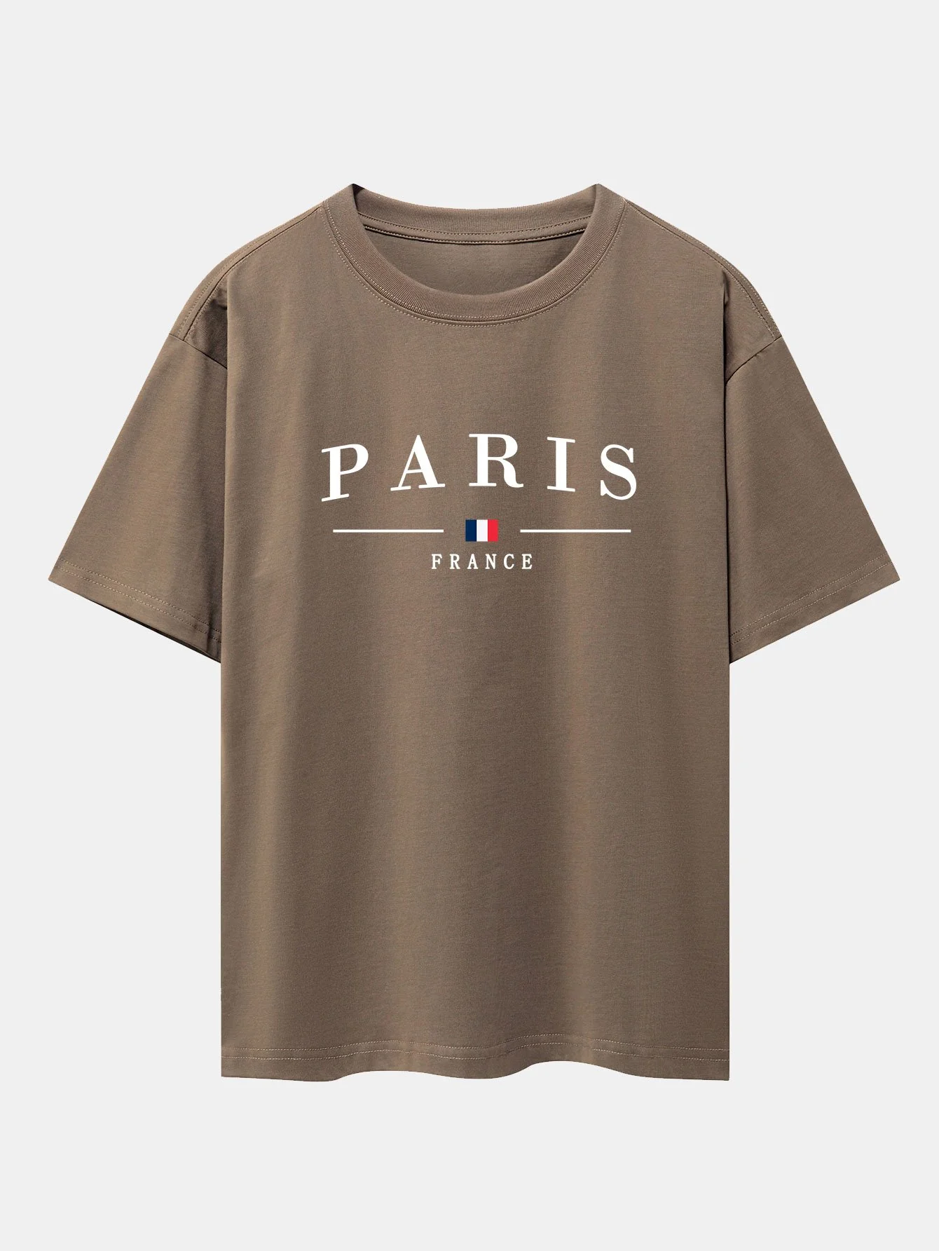 Paris Print Drop Shoulder Oversize T-Shirt - Image 8
