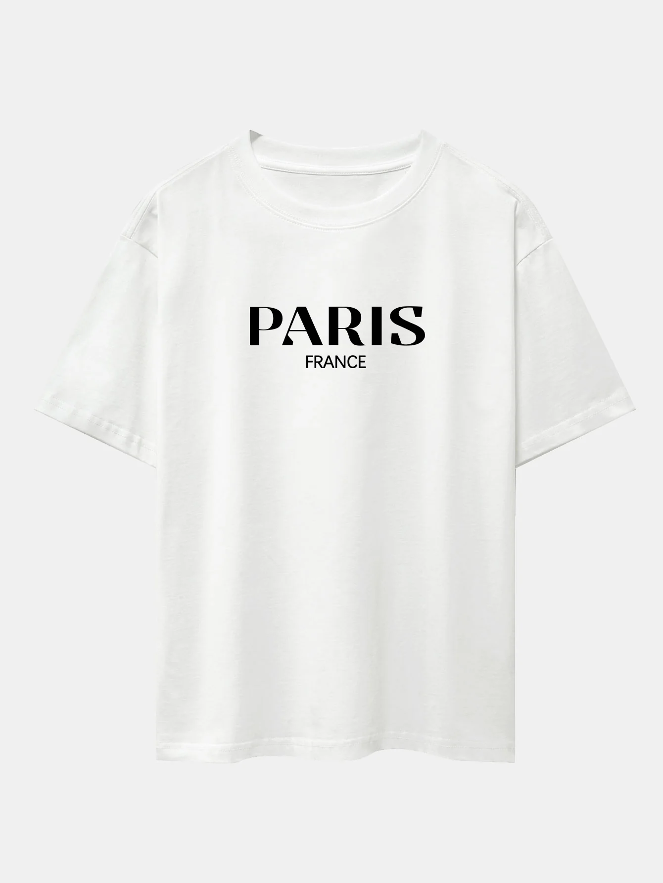 Paris Print Drop Shoulder Oversize T-Shirt - Image 2