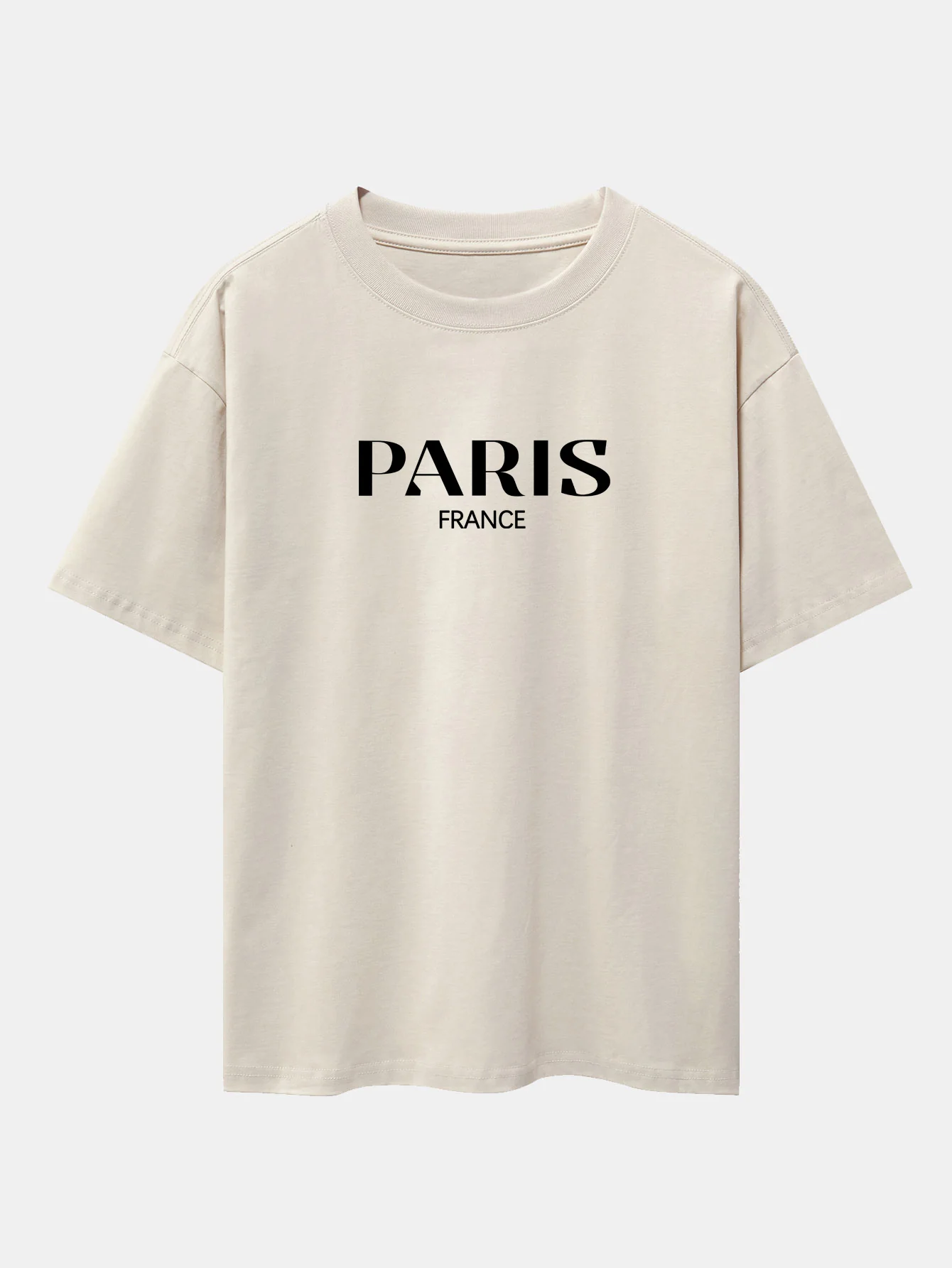 Paris Print Drop Shoulder Oversize T-Shirt - Image 4