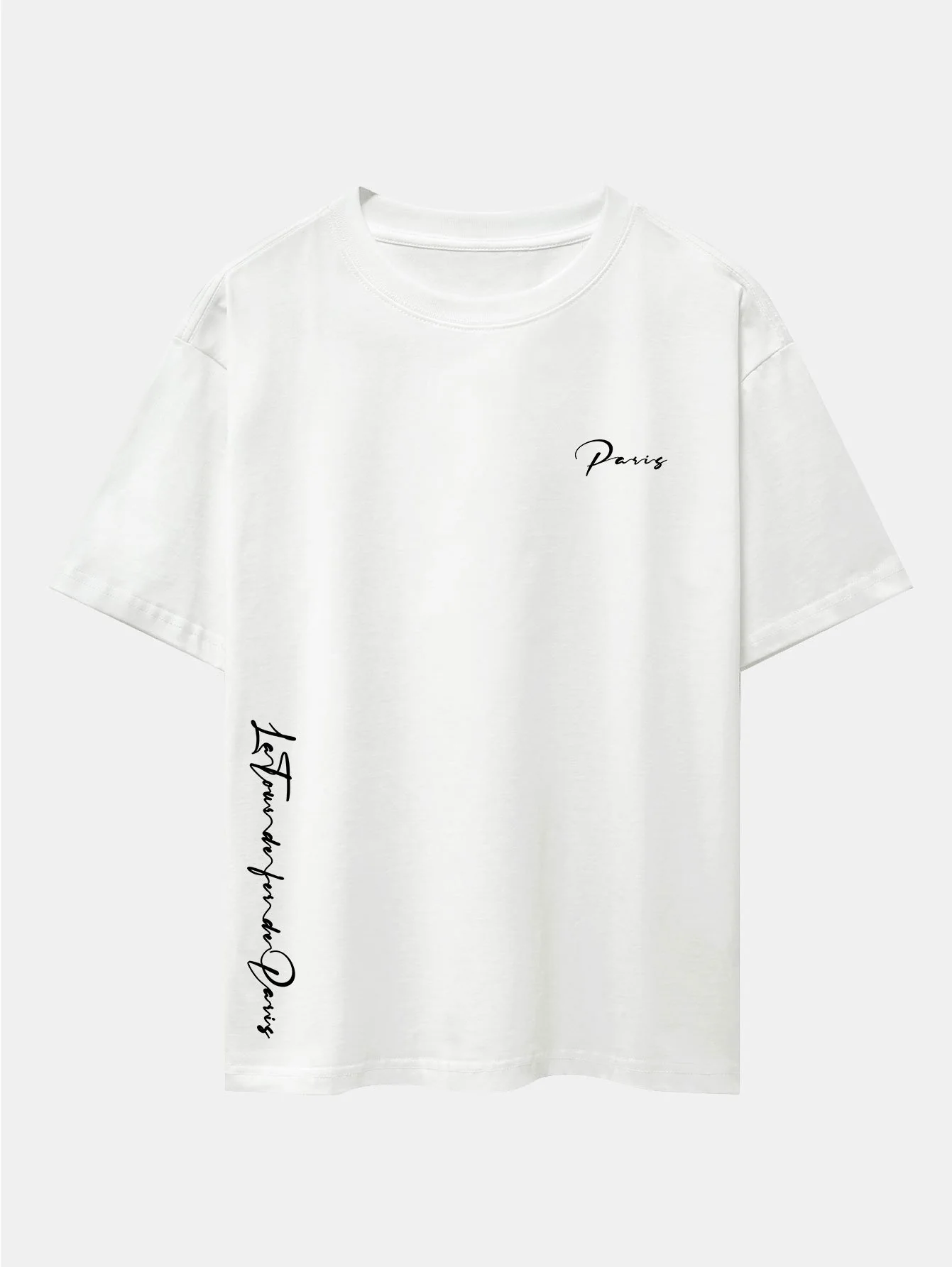 Paris Print Drop Shoulder Oversize T-Shirt - Image 3