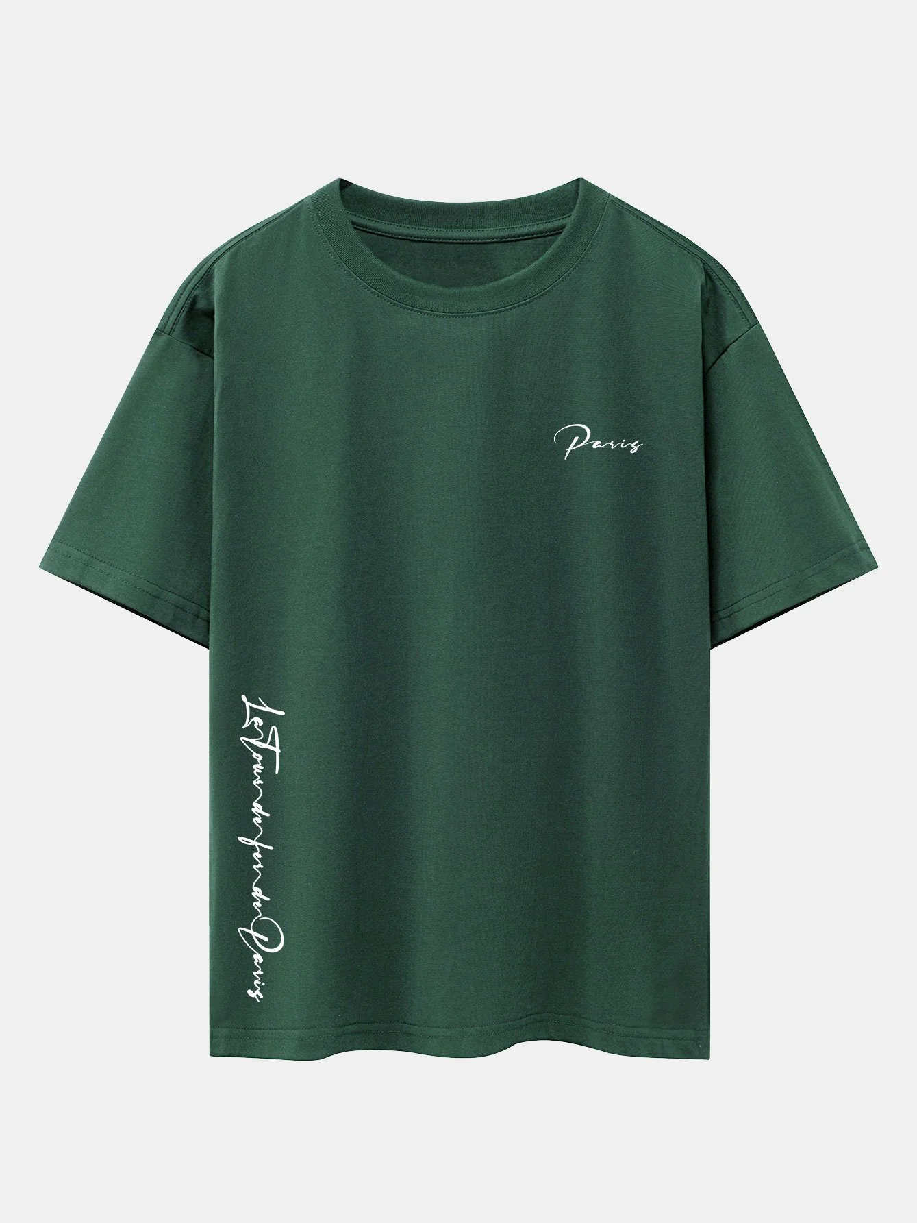 Paris Print Drop Shoulder Oversize T-Shirt - Image 6