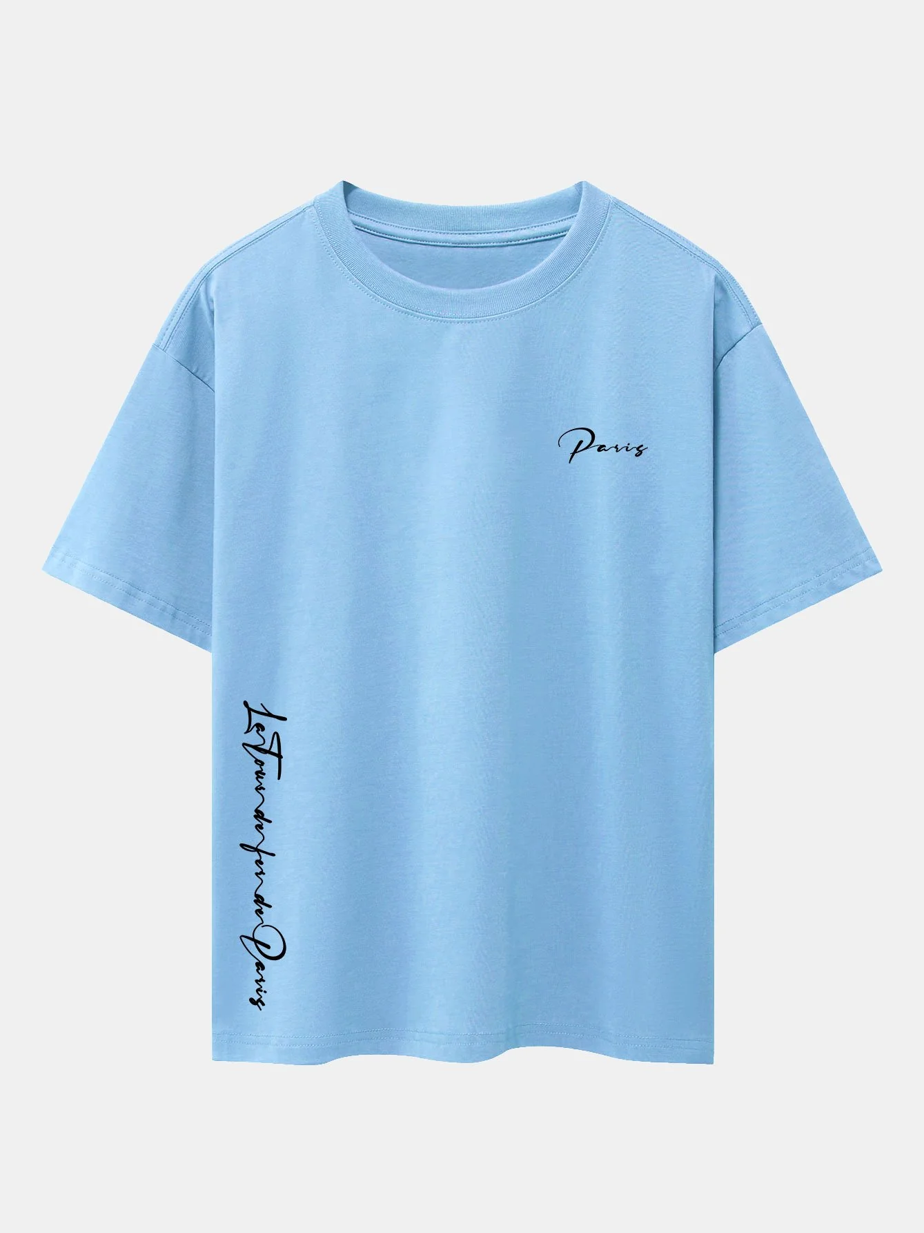 Paris Print Drop Shoulder Oversize T-Shirt - Image 7