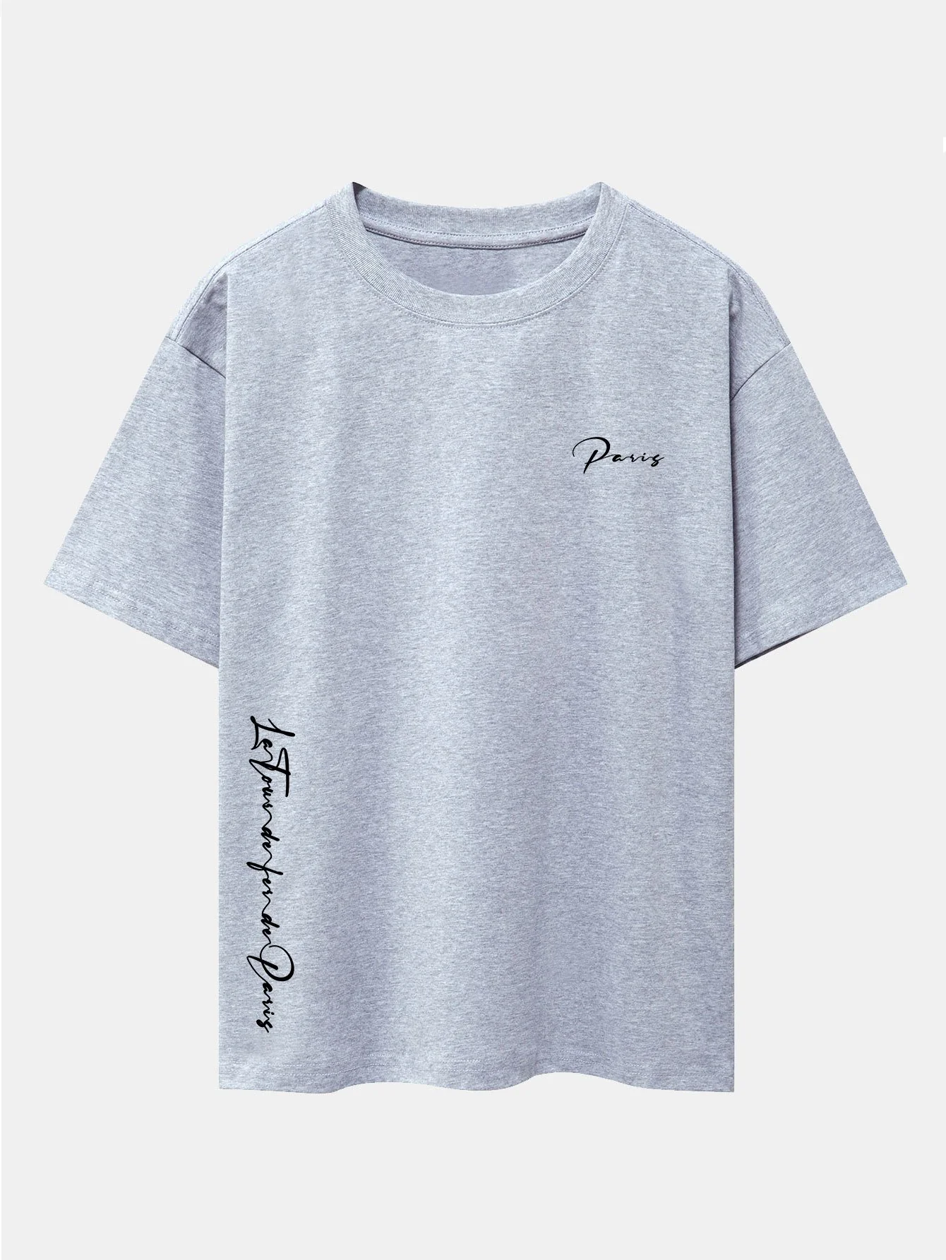 Paris Print Drop Shoulder Oversize T-Shirt - Image 9