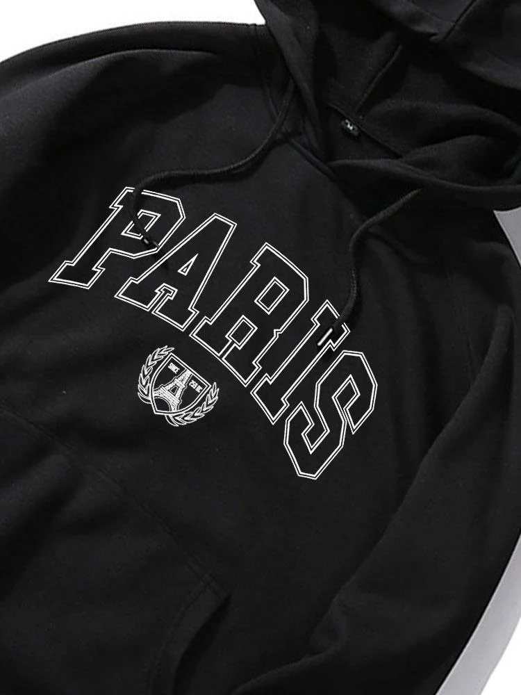 Kapuzenpullover mit Paris-Print - Image 2