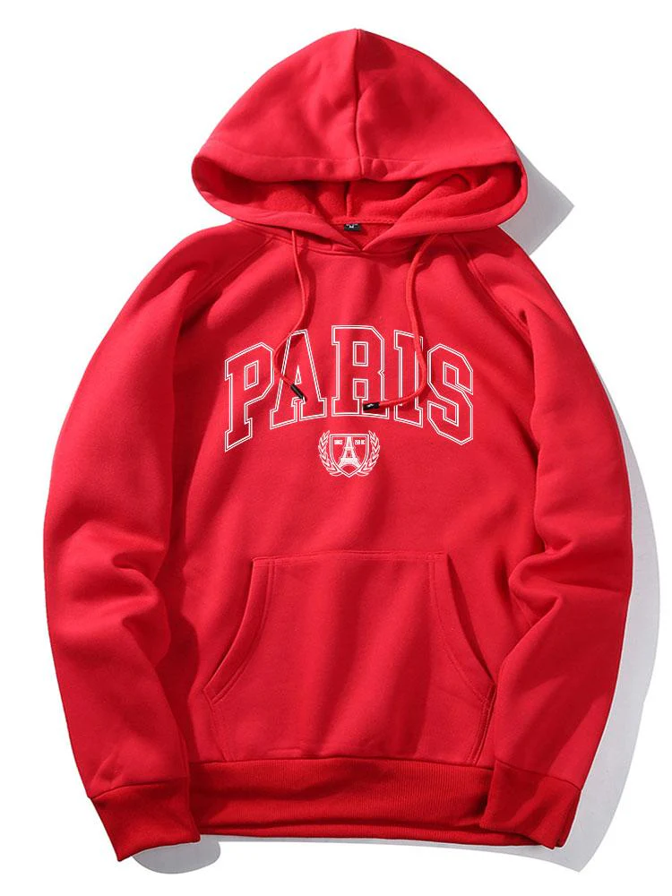 Kapuzenpullover mit Paris-Print - Image 7
